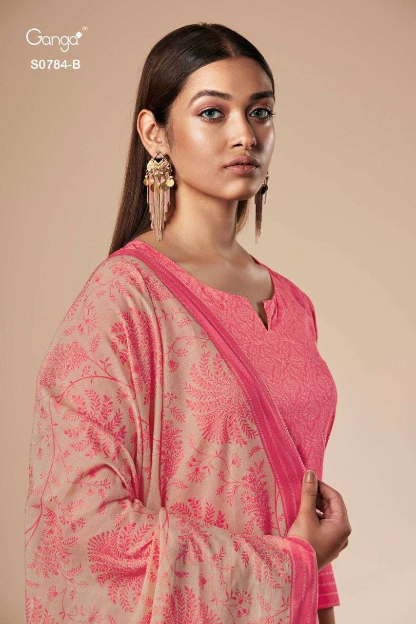 Zanera By Ganga Silk Printed Handwork Dress Material Catalog - The Ethnic  World