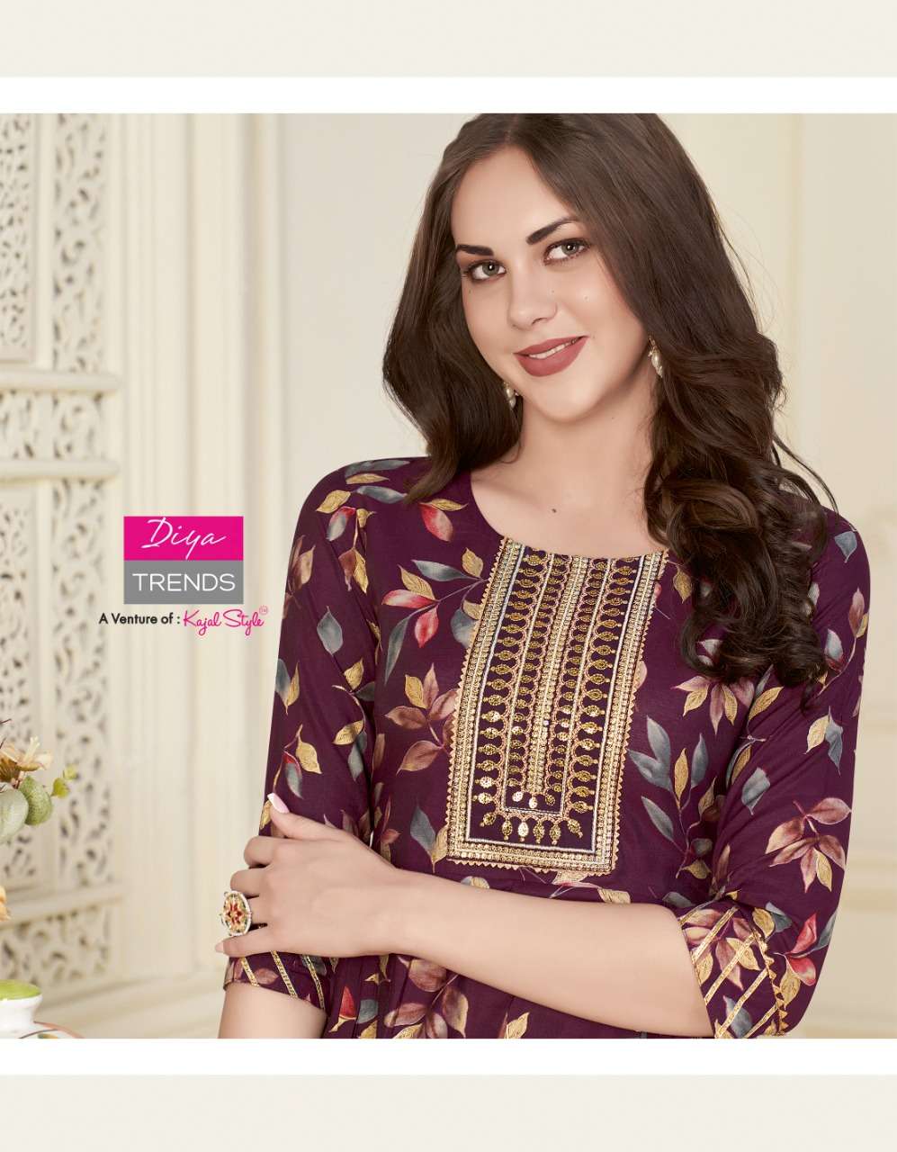 DIYA TRENDS FASHION SAMORA VOL-1 NYRA CUT KURTI CATALOG