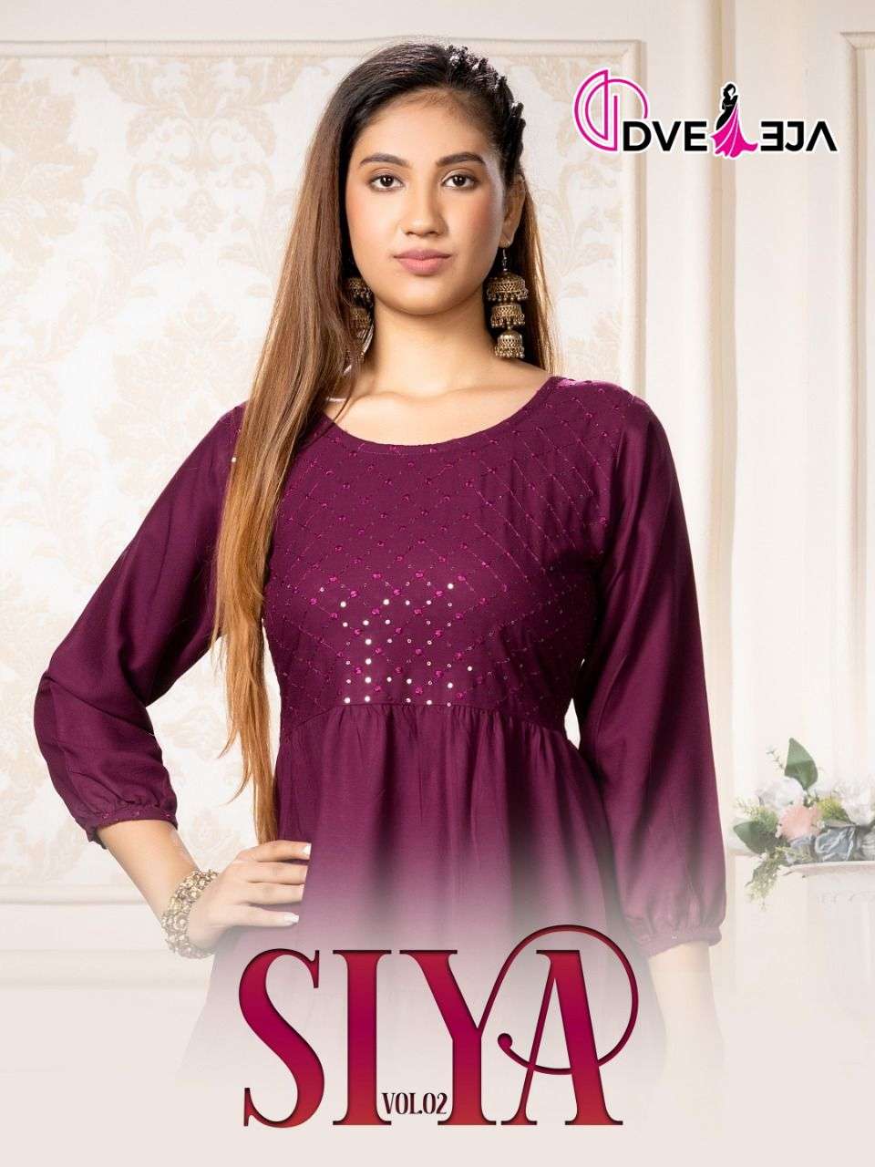 DVEEJA  SIYA-2 HEAVY SEQUENCE WORK  KURTI CATALOG