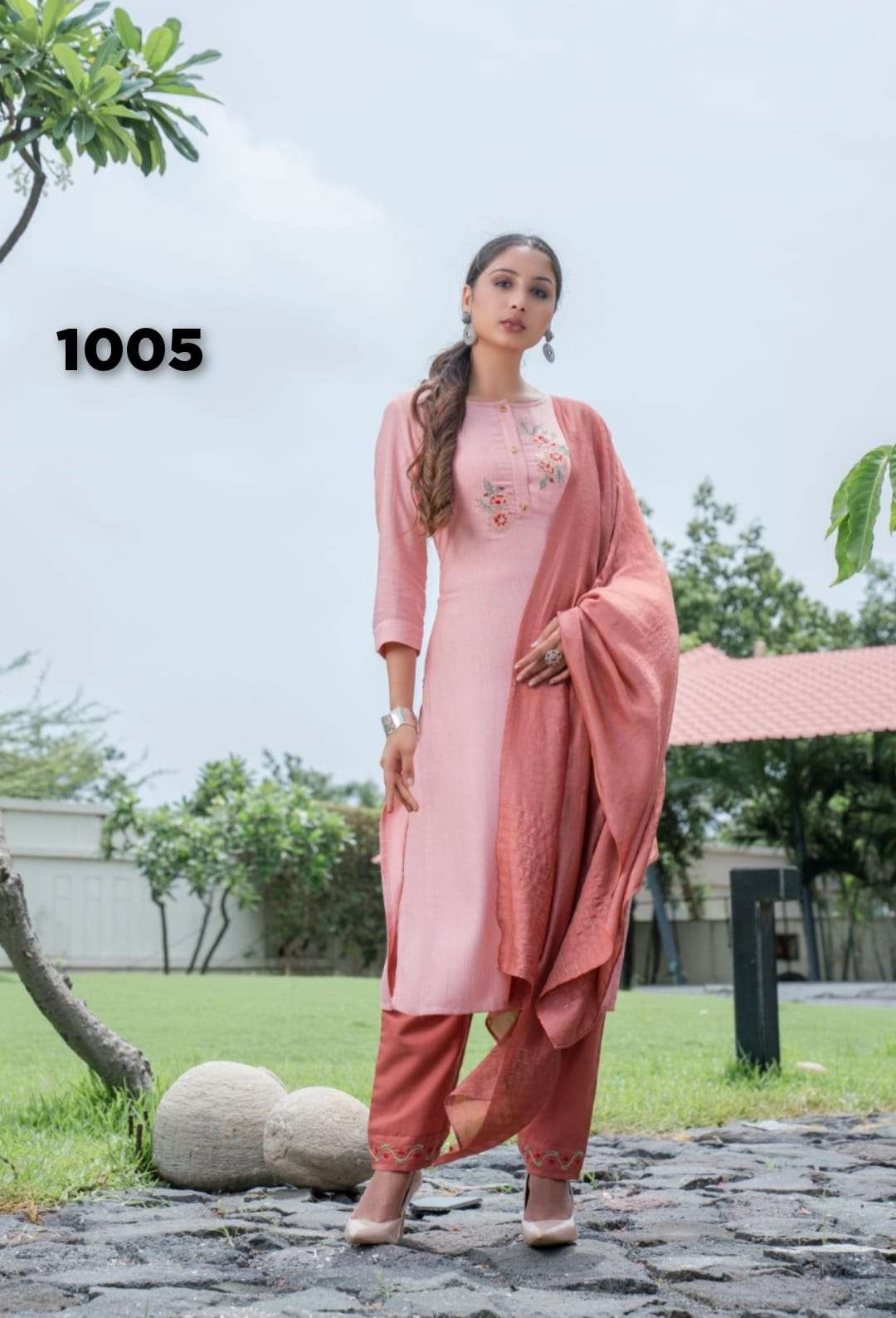 TEXOFAB NITI D.NO-100 3PCS KURTI SET