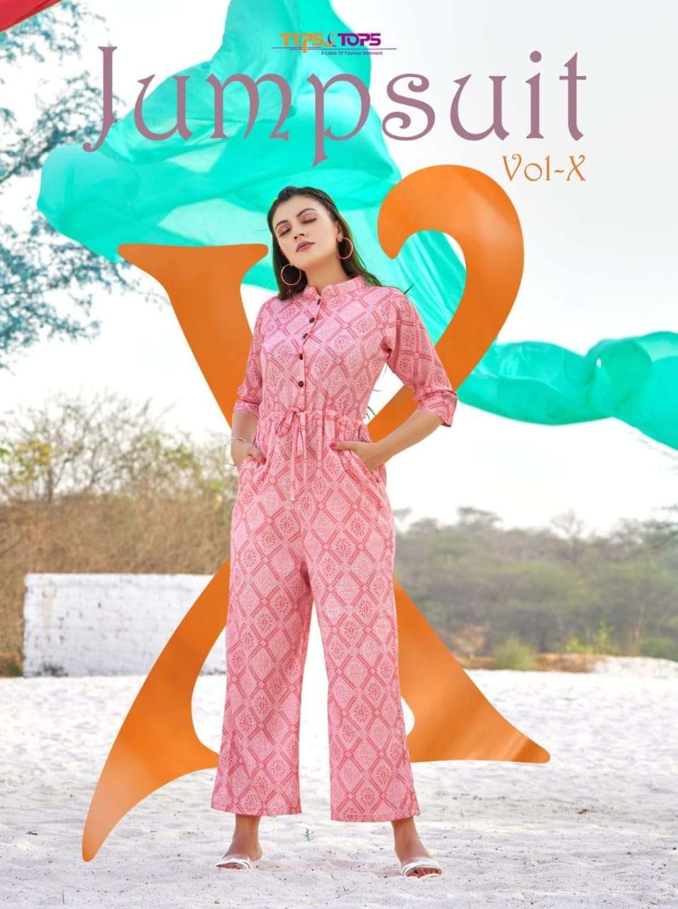 TIPS & TOPS JUMPSUIT VOL-10 CAPSUAL PRINT SUIT CATLOG