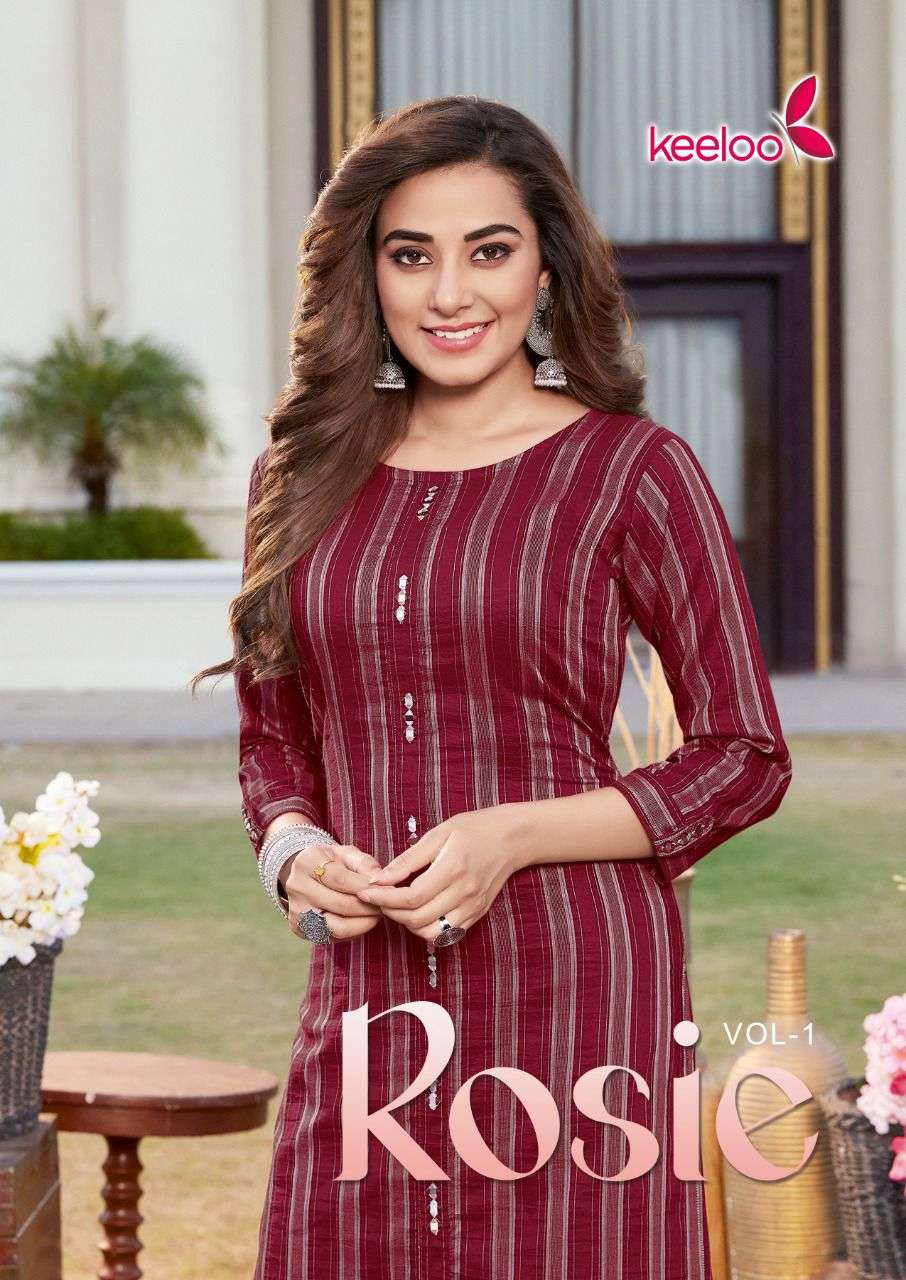 KEELOO ROSIE VOL-1 STRIPS KURTI CATALOG