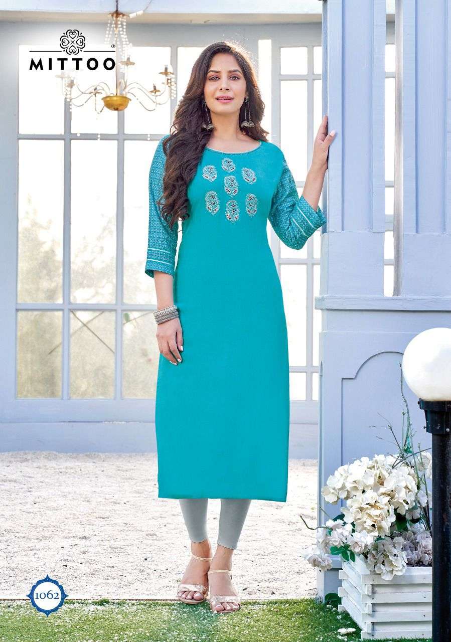 Mittoo Swagat Embroidery Worked Long Kurti Collection