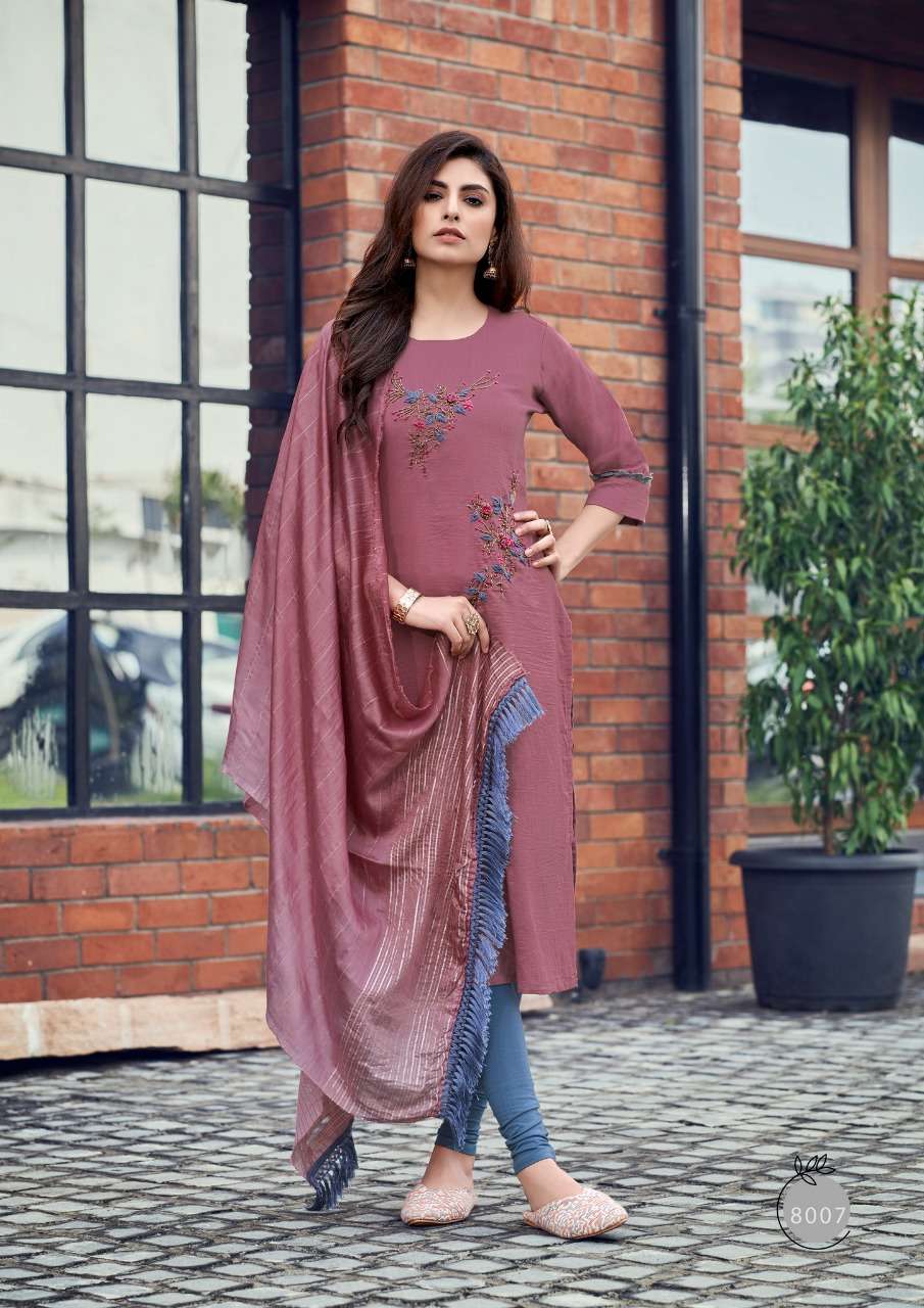 PARRA STUDIO CHUNNRI VOL-8 D.NO-8007 KURTI DUPATTA 