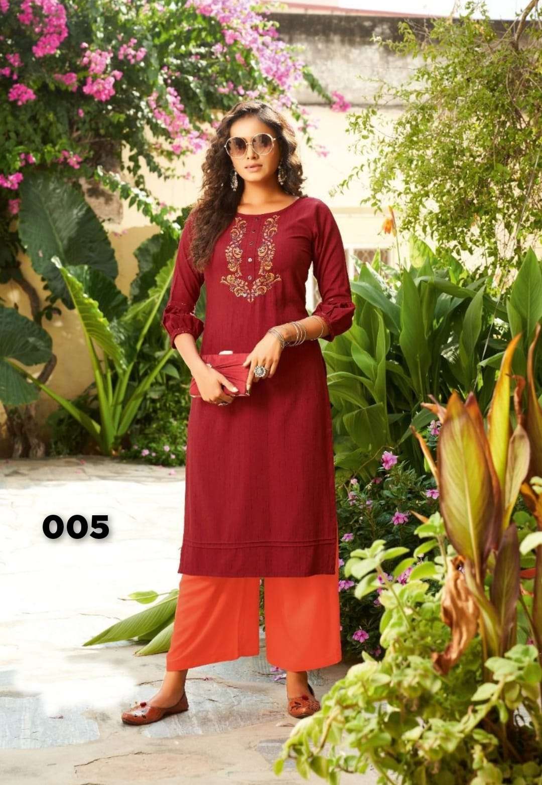 TEXOFAB  DIYA VOL-3 D.NO-005 DESIGNER KURTI 