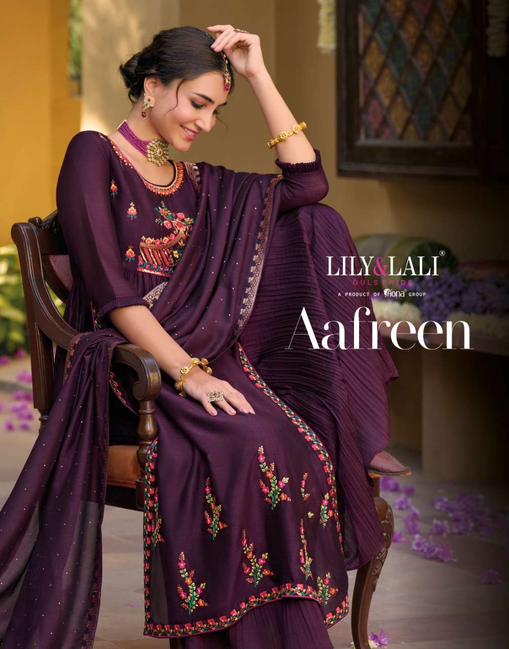 LILY & LALI PRESENT AAFREEN CATALOG KURTI PANT WITH DUPATTA SET