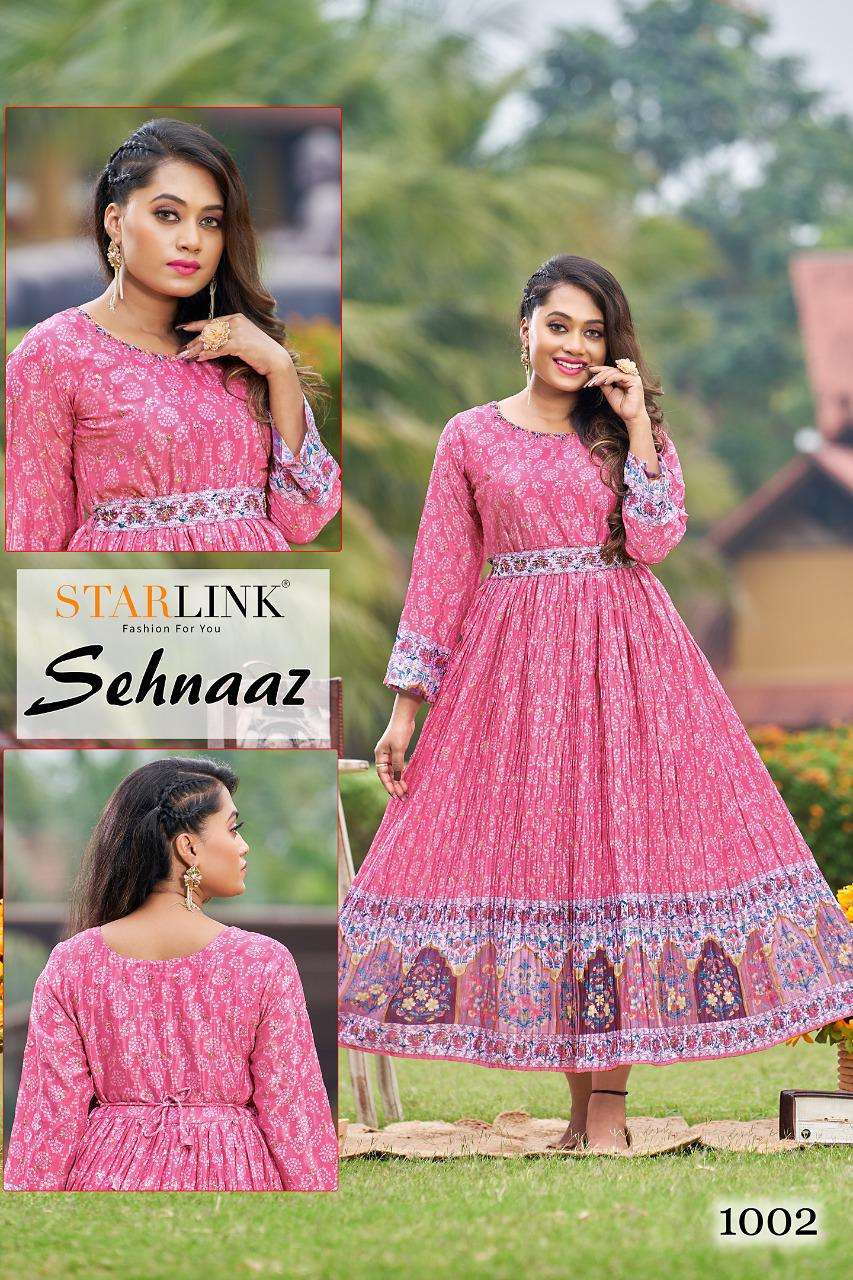 SEHNAAZ TOP-CHINNON DIGITAL PRINT GOWN 1002