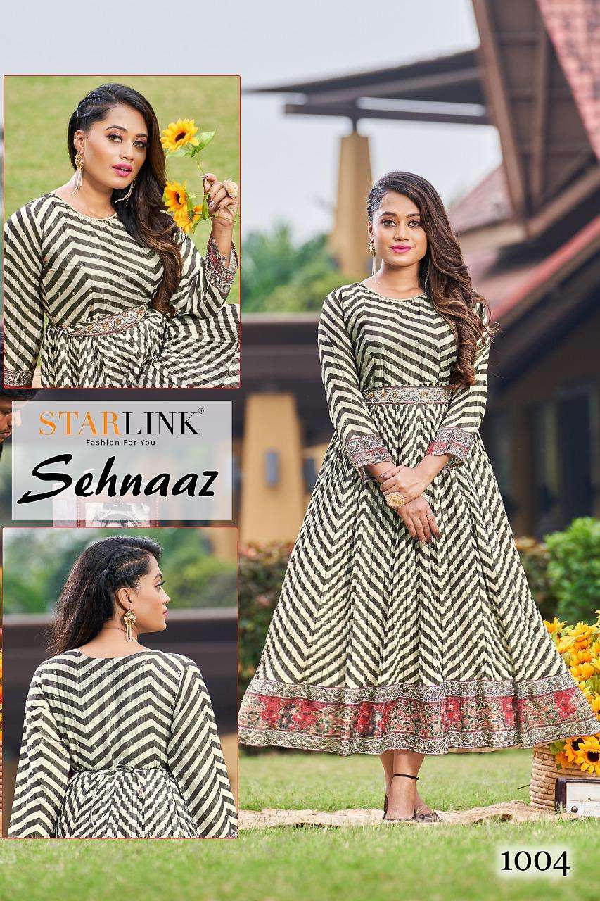 SEHNAAZ TOP-CHINNON DIGITAL PRINT GOWN 1004