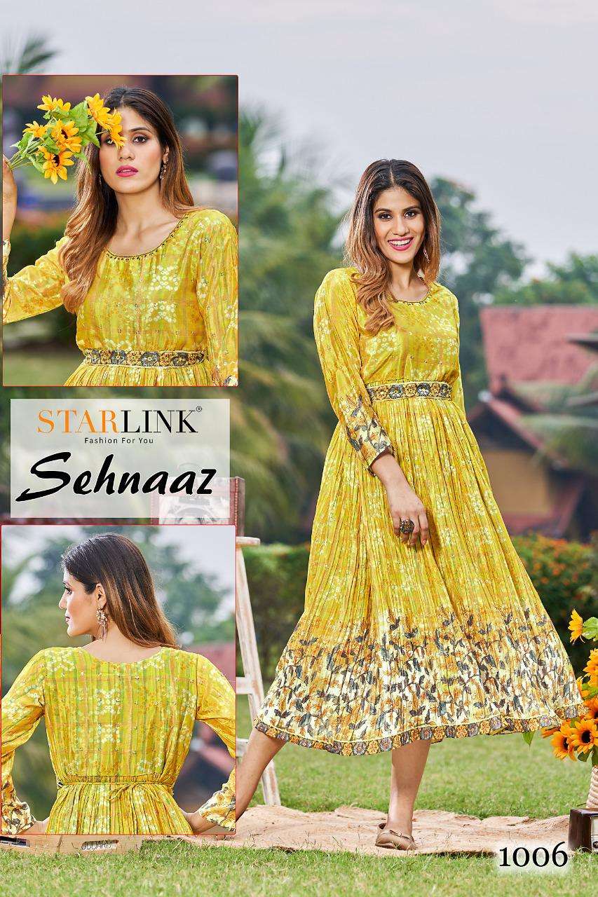 SEHNAAZ TOP-CHINNON DIGITAL PRINT GOWN 1006