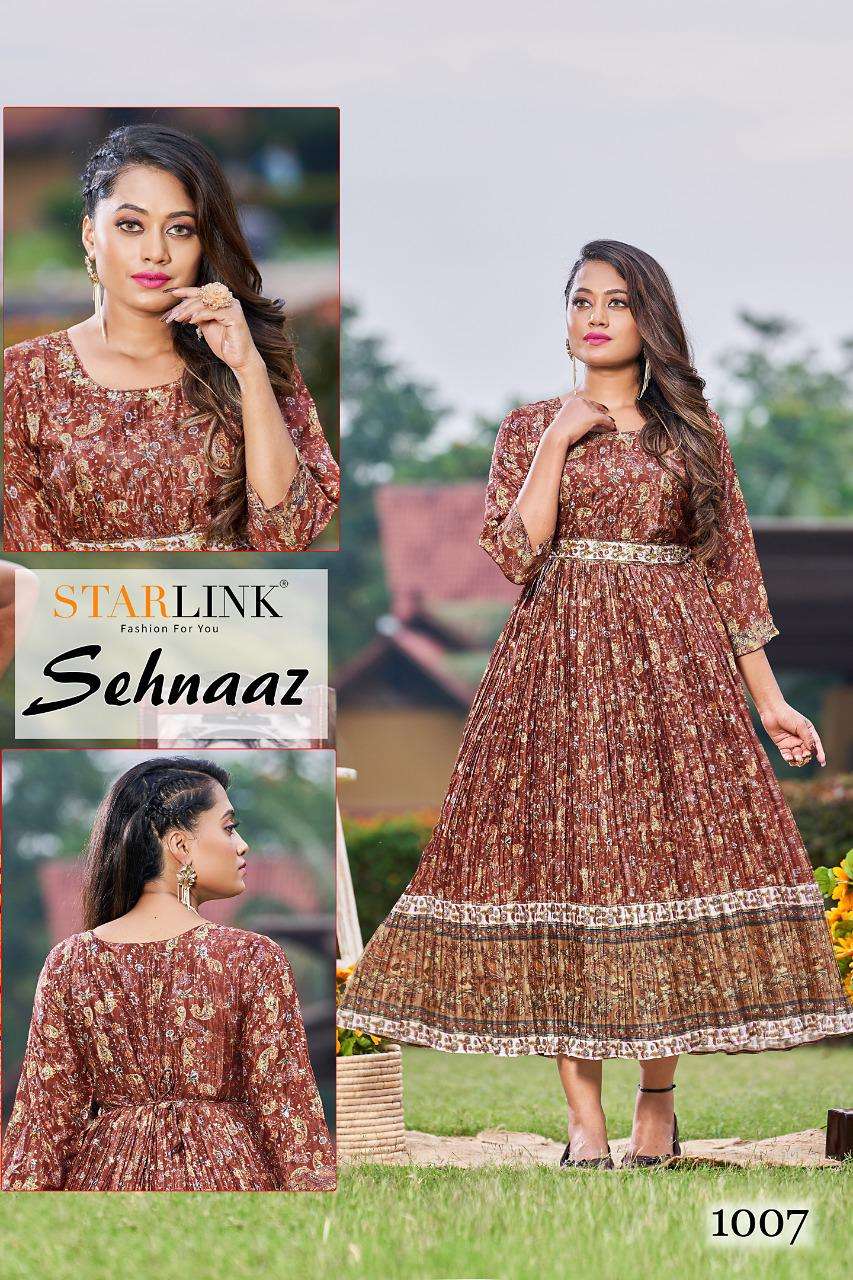 SEHNAAZ TOP-CHINNON DIGITAL PRINT GOWN 1007