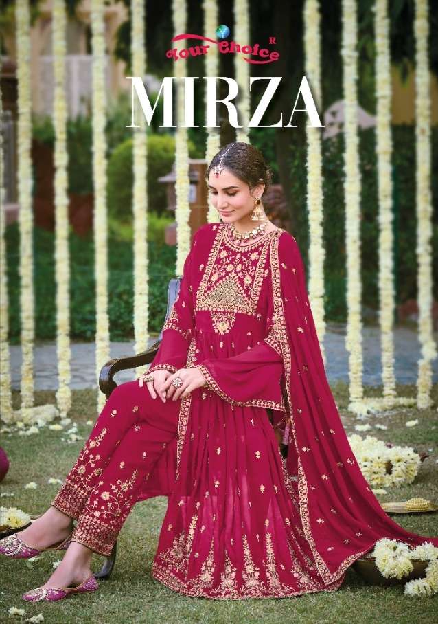 YOUR CHOICE MIRZA PRESENT KURTI PANT WITH DUPATTA SET