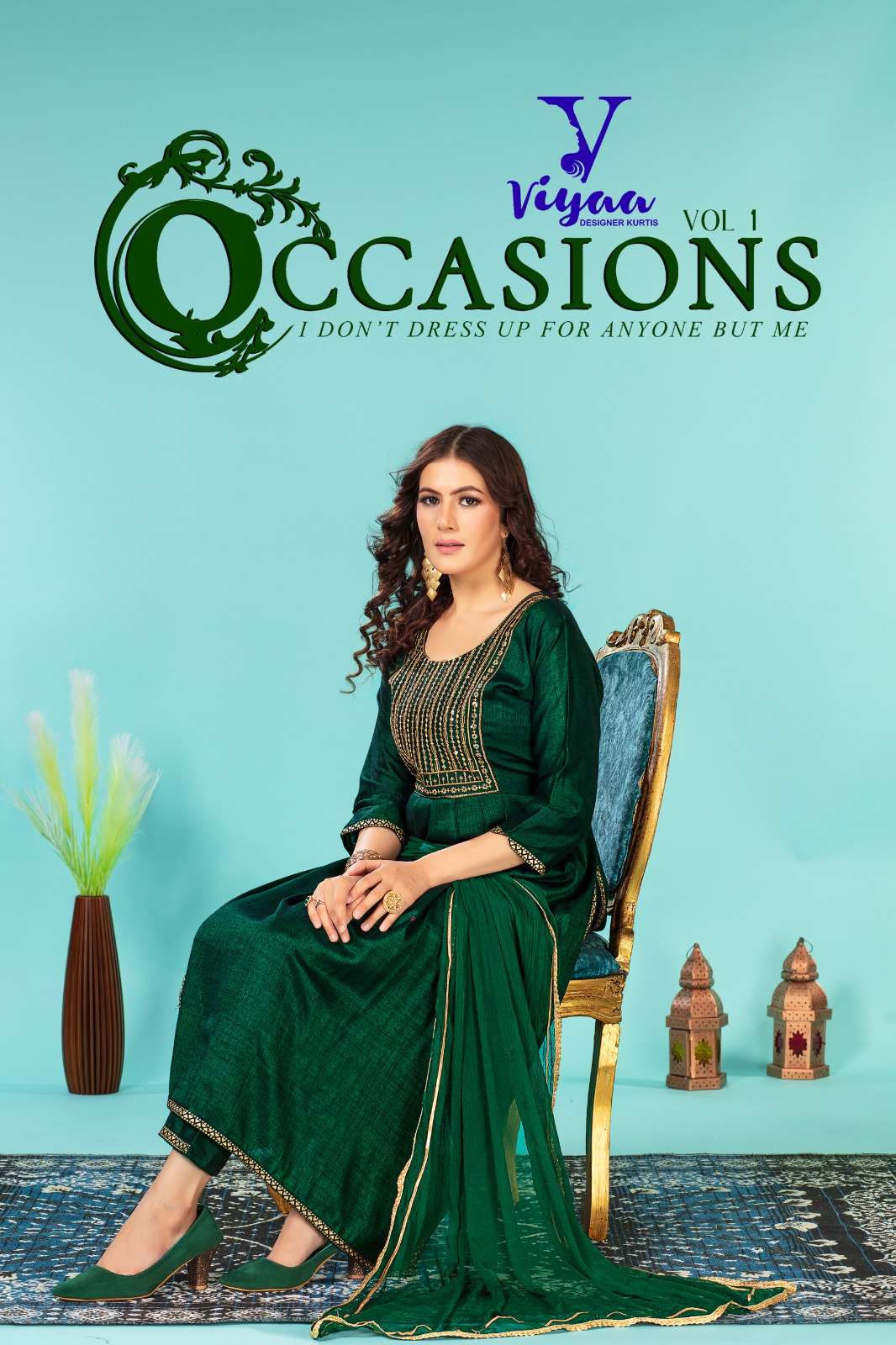 VIYAA DESIGNER PRESENT LAUNCHING NEW CATALOGUE OCCASSION 3PCS CONCEPT KURTI PANT WITH DUPATTA- WHOLESALE DEALER SURAT
