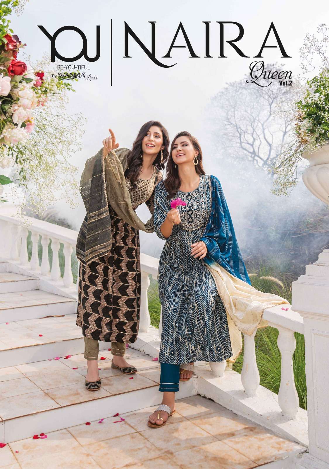 WANNA LAUNCHING NEW CATALOGUE NAIRA QUEEN- 2 3PCS CONCEPT NAIRA CUT KURTI PANT WITH DUPATTA SET- WHOLESALE DEAL SURAT