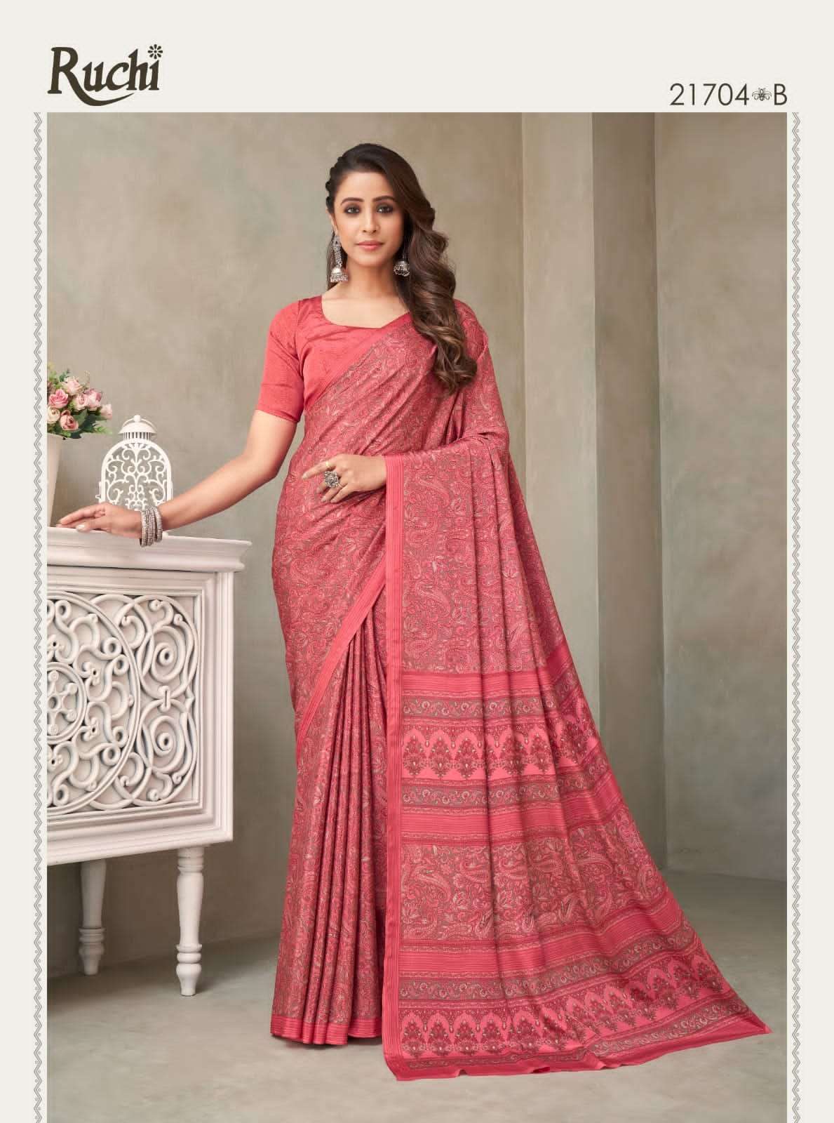 RUCHI BRAND PRESENTS NEW CATALOUGE VIVANTA SILK 18 DESIGN NO-21704 B 