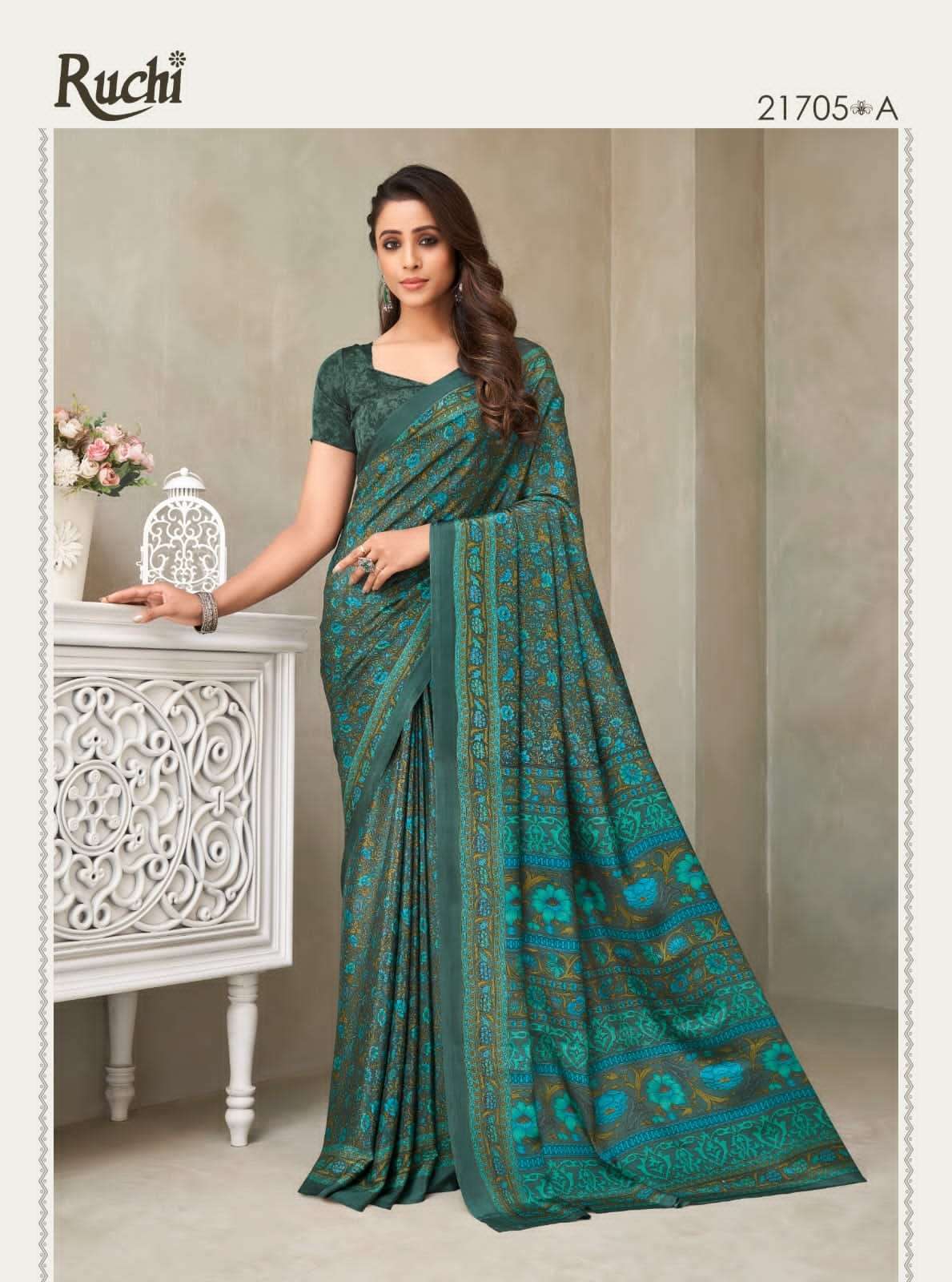 RUCHI BRAND PRESENTS NEW CATALOUGE VIVANTA SILK 18 DESIGN NO-21705 A