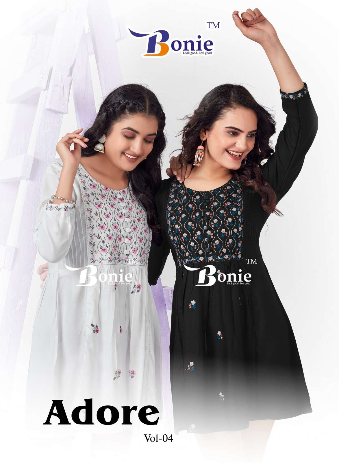 ADORE VOL-4 SHORT KURTI PATTERN BY BONIE 