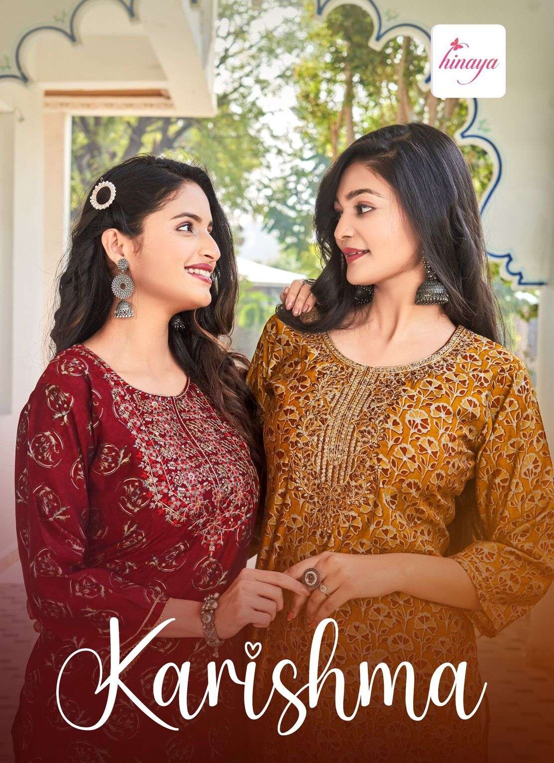 KARISHMA VOL-2 BY HINAYA DESIGNER KURTIS WITH DIGITAL PRINTS & EMBROIDERED WORK 