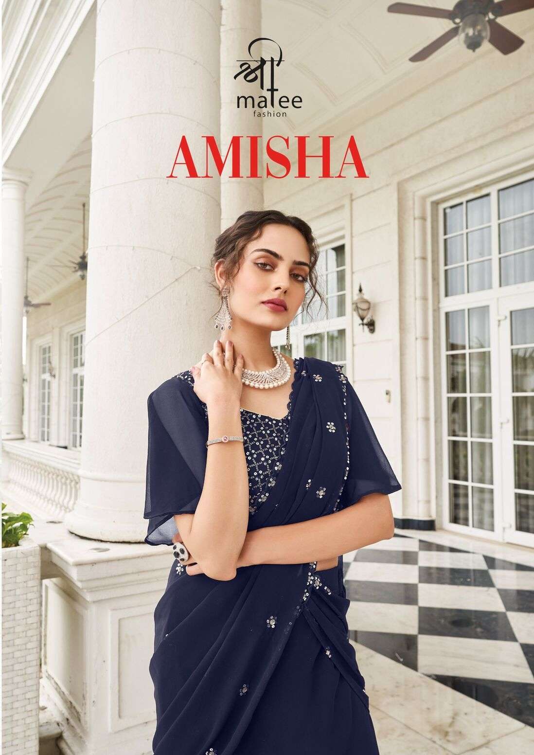 AMISHA BY SHREEMATEE FASHION WEDDING WEAR LEHENGA BLOUSE WITH DUPATTA 