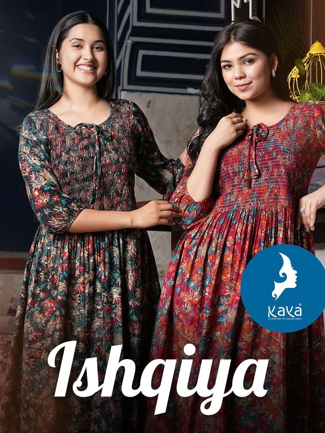 ISHQIYA BY KAYA KURTI ANARKALI TOP WITH CHANDERI FOIL PRINT CONCEPT