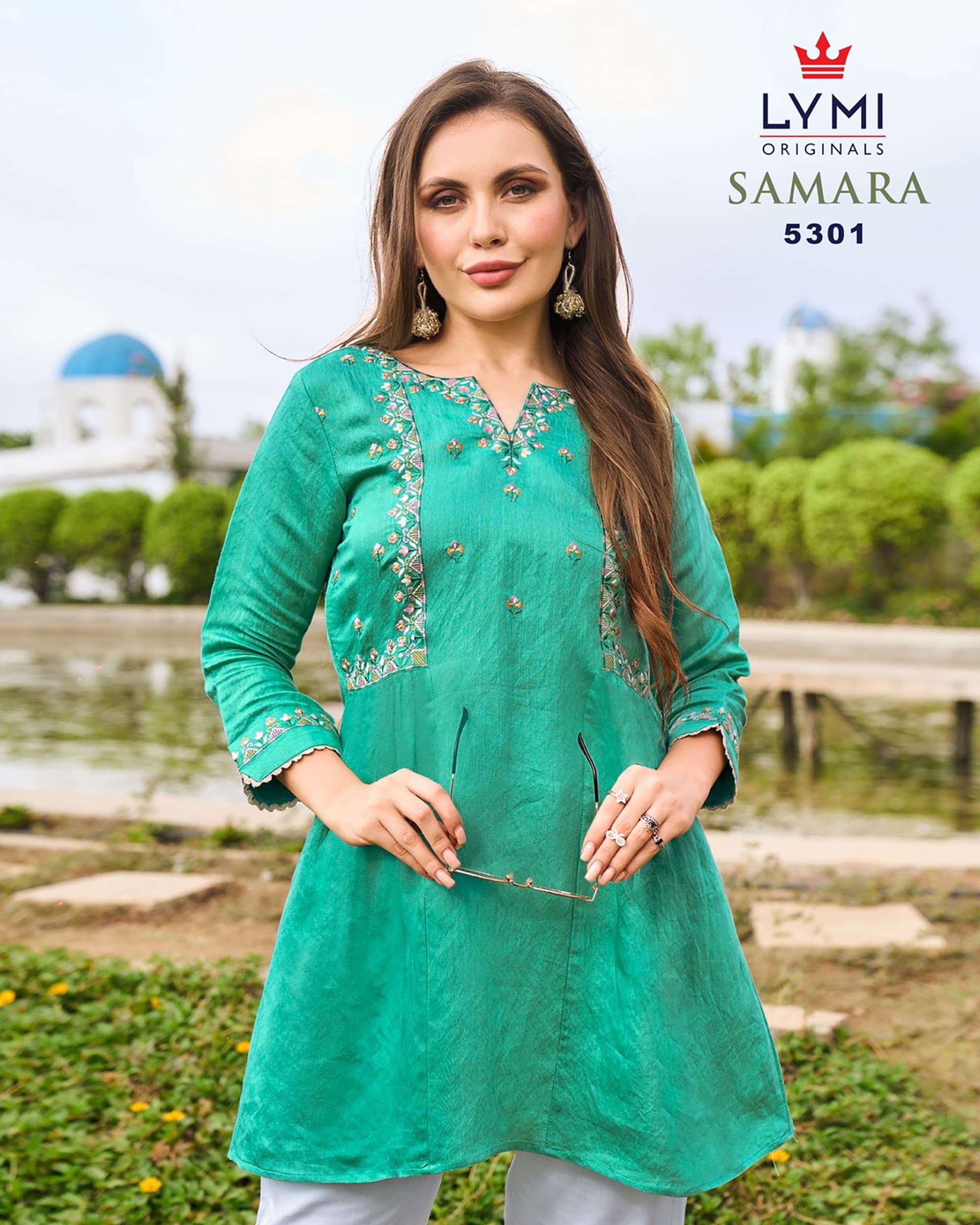 SAMARA BY RANGOON FANCY EMBROIDERY WORK SHORT TUNICS 