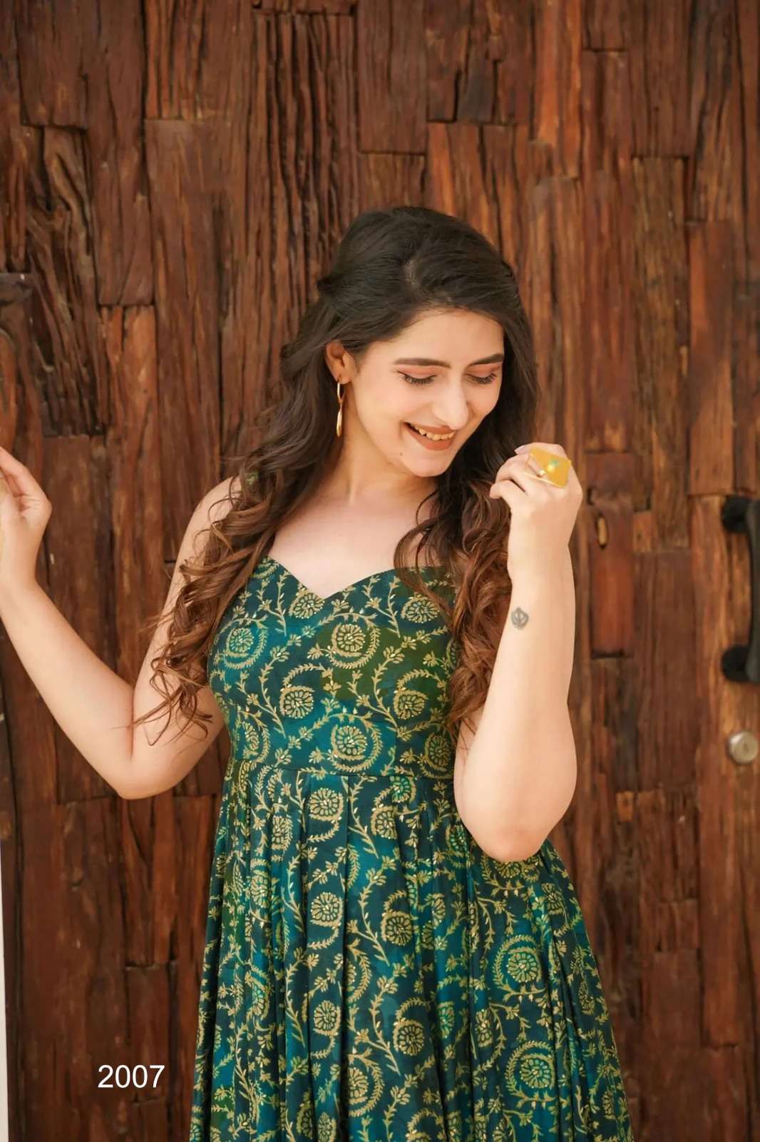 BEAUTIFUL DESIGN ETHNIC WEAR GOWN DESIGN NO-2007 BY TEXOFAB 