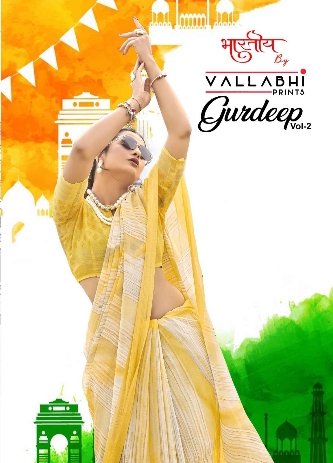 GURDEEP VOL-2 BY VALLABHI GEORGETTE CASUAL WEAR PRINTED SAREES 