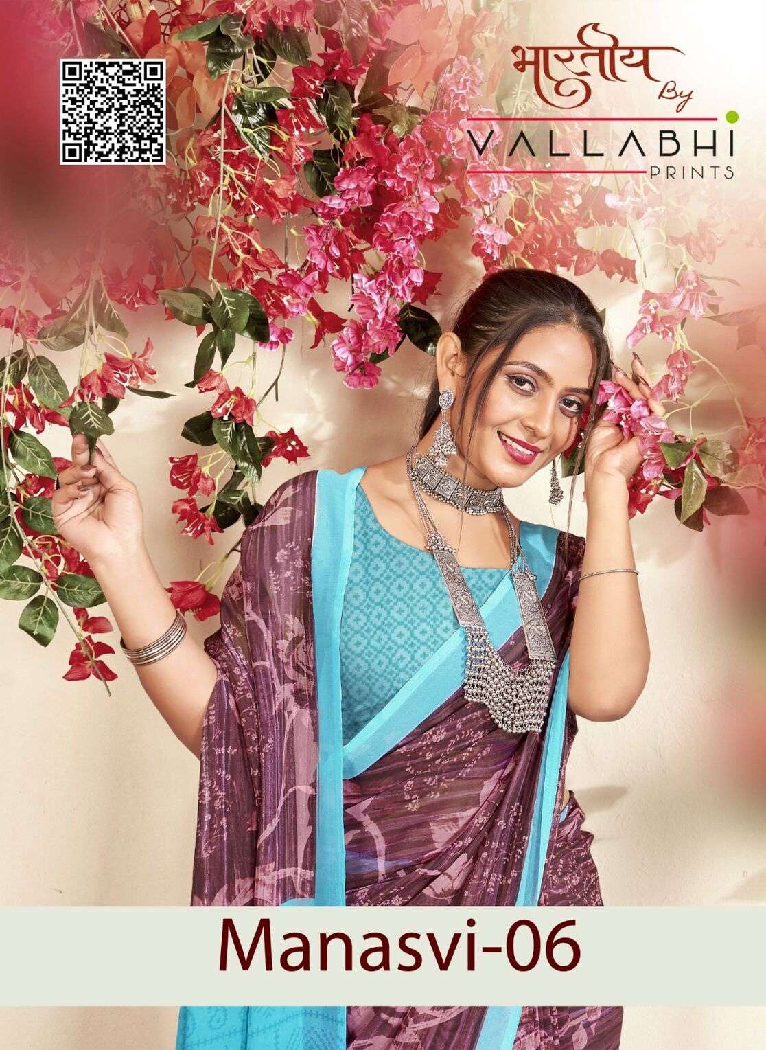 MANASVI VOL-6 BY VALLABHI GEORGETTE FABRIC PRINTED CASUAL WEAR SAREES 