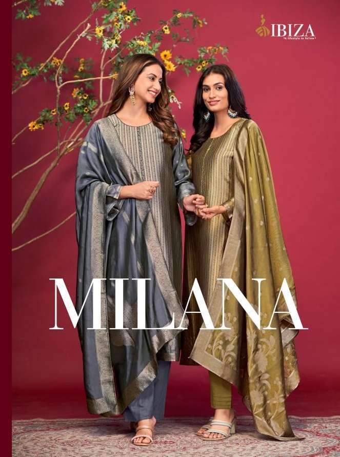 MILANA BY IBIZA PURE BANGLORY SILK JACQUARD WITH HANDWORK SALWAR SUITS 