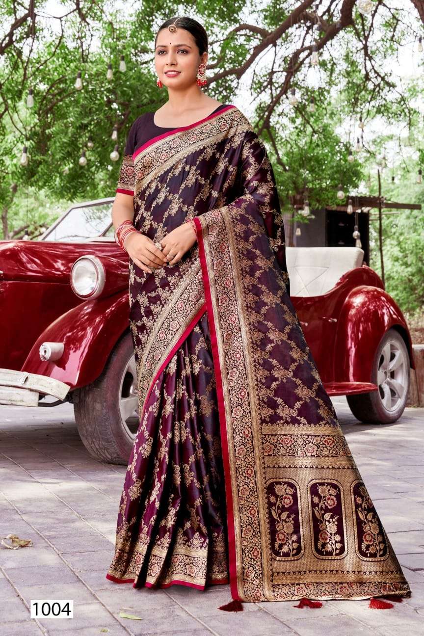 ROYAL QUEEN VOL-10 BY SAROJ SATIN PRINT DESIGNER SAREES 