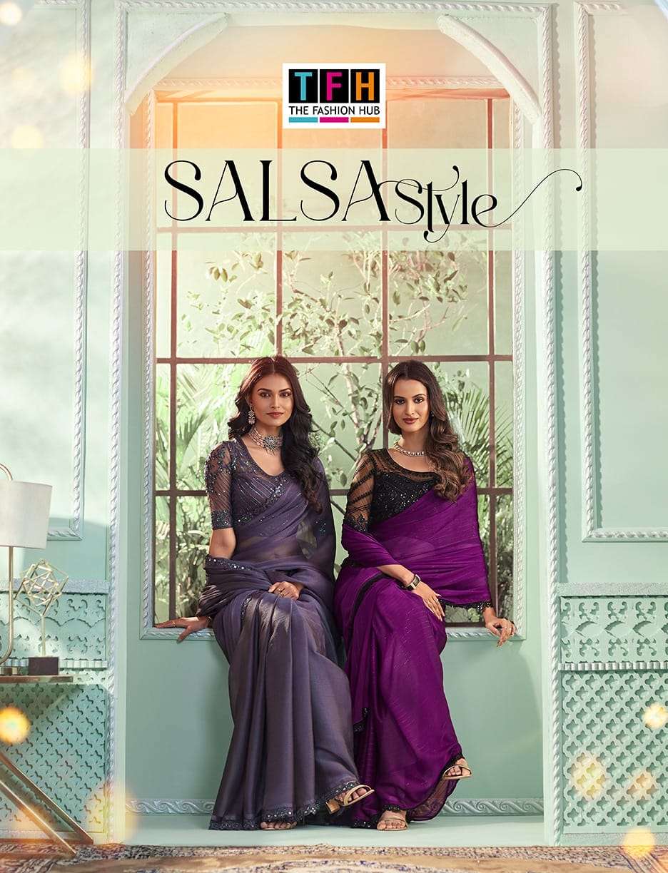 SALSA STYLE VOL-3 BY TFH RAINBOW GEORGETTE FANCY PARTY WEAR SAREES 