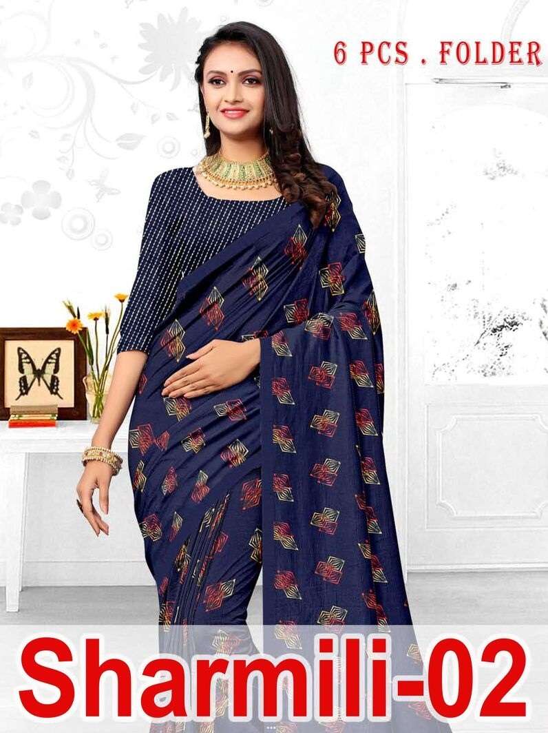 SHARMILI VOL-02 BY TEXOFAB ZOMATO FABRIC CASUAL WEAR PRINTED SAREES 