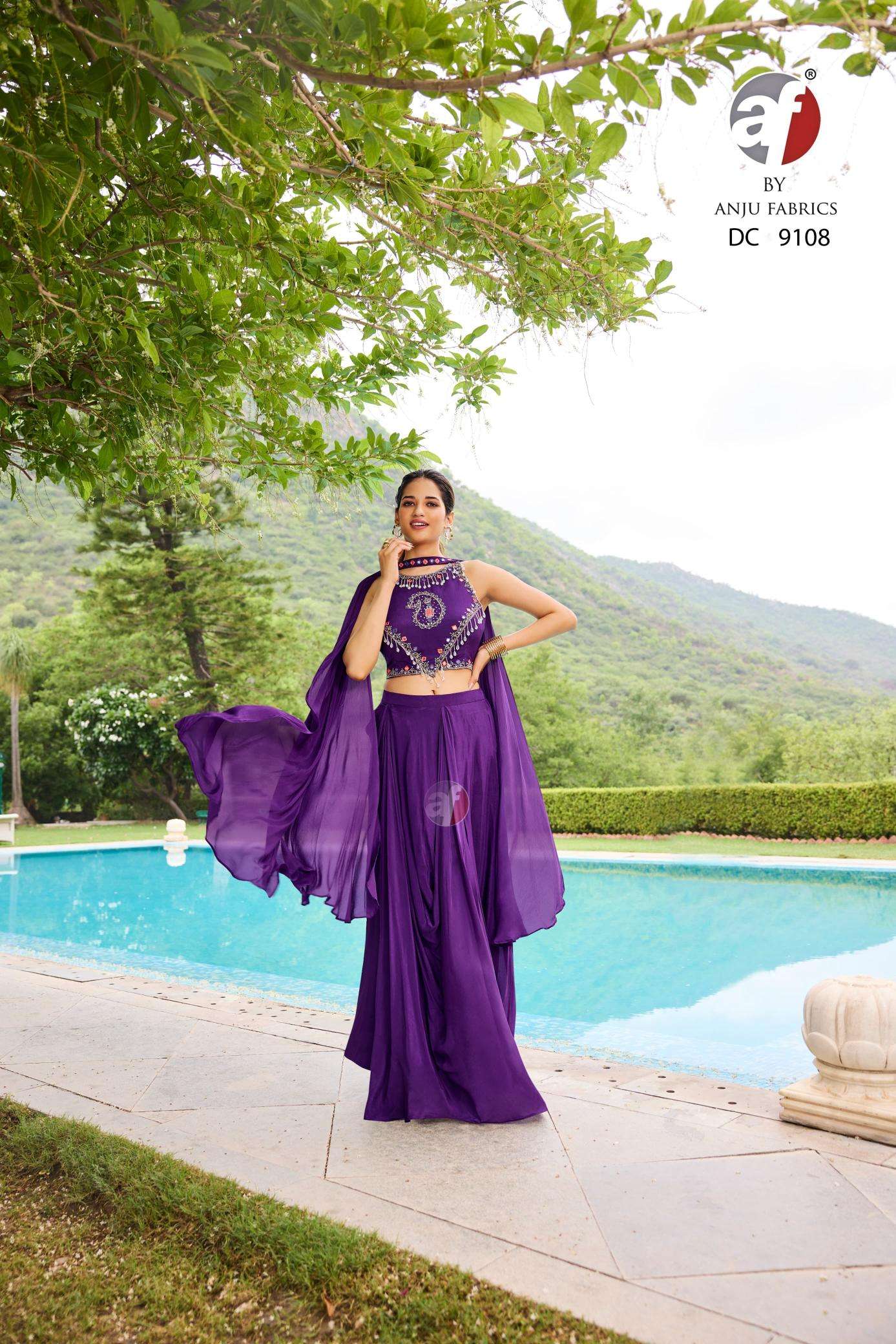 DESIGN NO-DC 9108 PURE CHINON BY ANJU FABRICS 