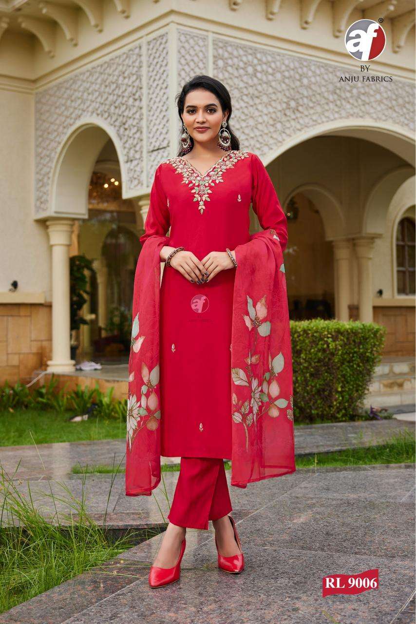 DESIGN NO- RL 9006 ROMAN SILK BY ANJU FABRICS 