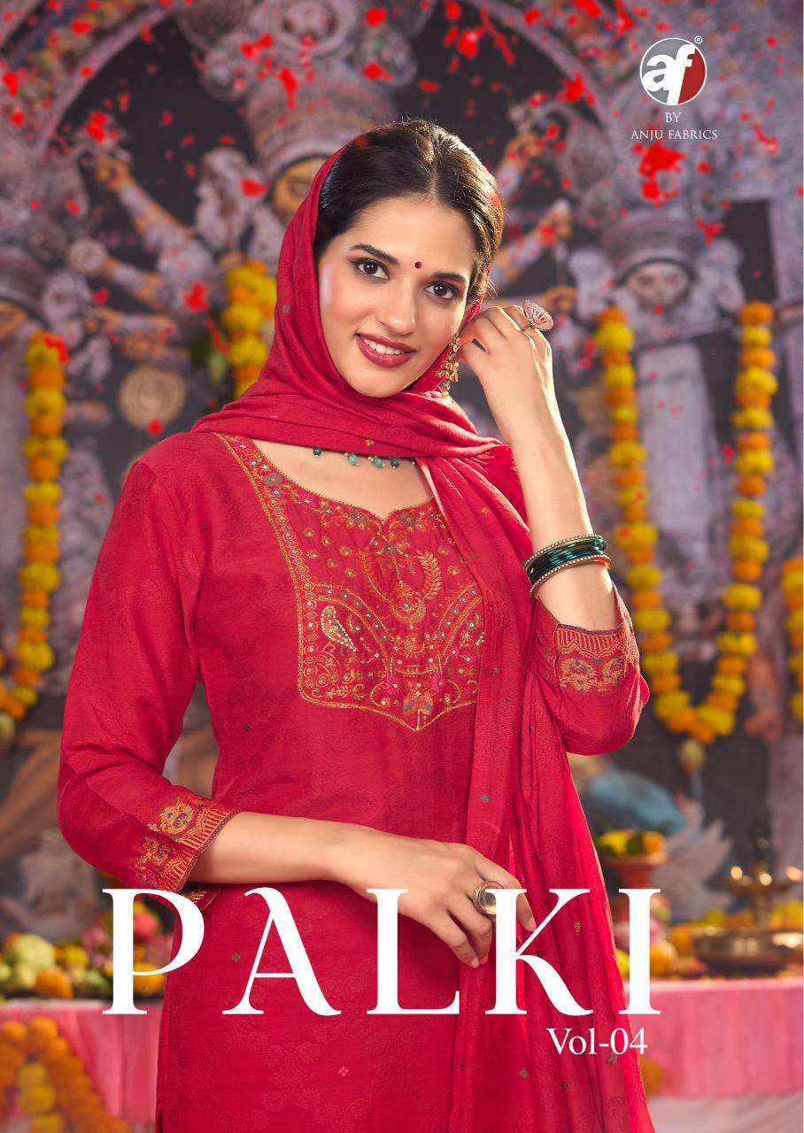 PALKI VOL-4 MUSLIN JACQUARD BY ANJU FABRICS 