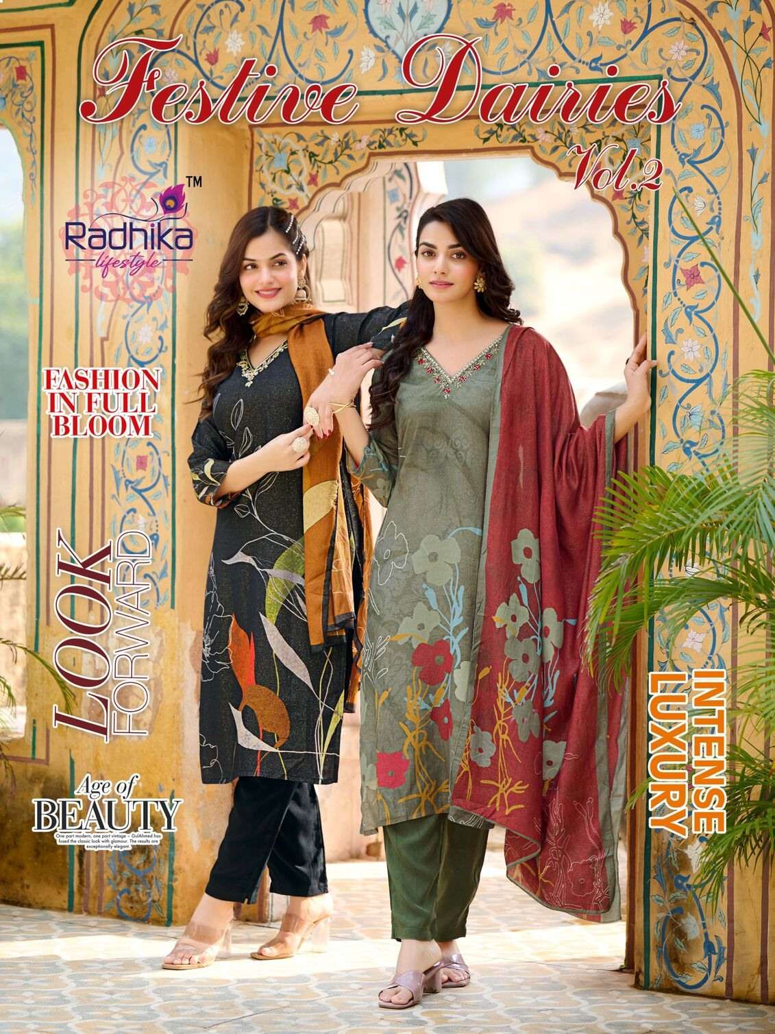 FESTIVE DIARIES VOL-2 BY RADHIKA LIFESTYLE TOP PANT DUPPTTA 3 PCS COLLECTION