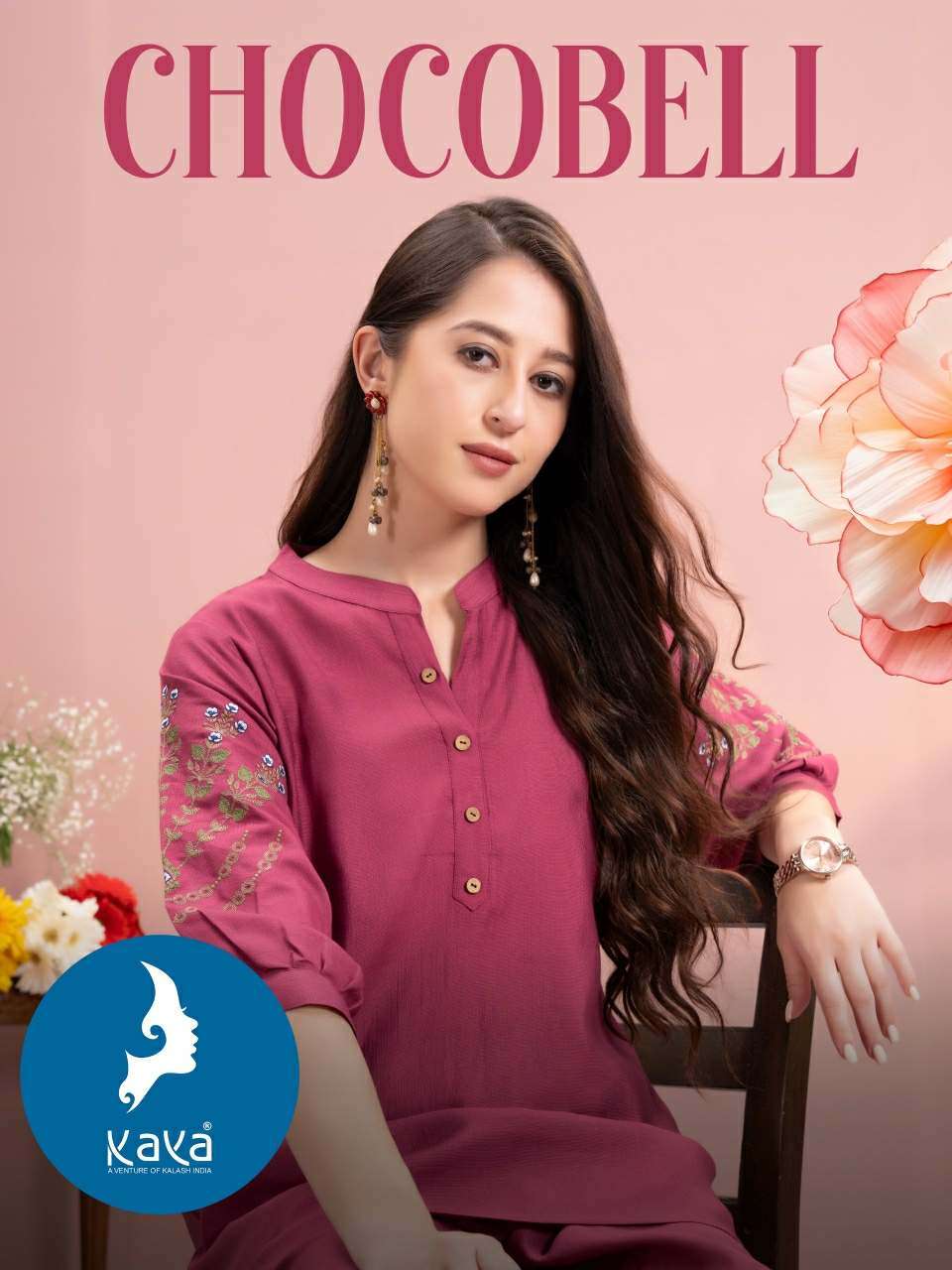 CHOCOBELL BY KAYA KURTI IN VATICAN SILK 2 PIECE FANCY CO-ORD SET