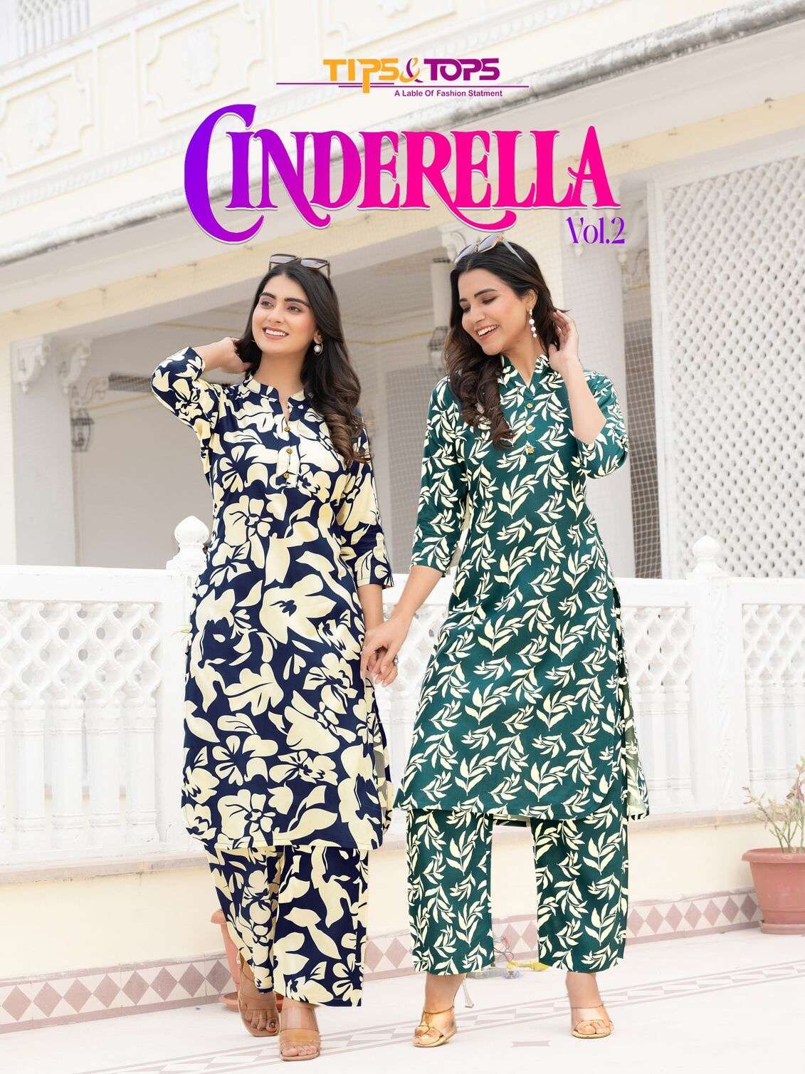 CINDRELLA VOL-2 BY TIPS & TOPS HEAVY RAYON PRINTED CO-ORD SET COLLECTION 