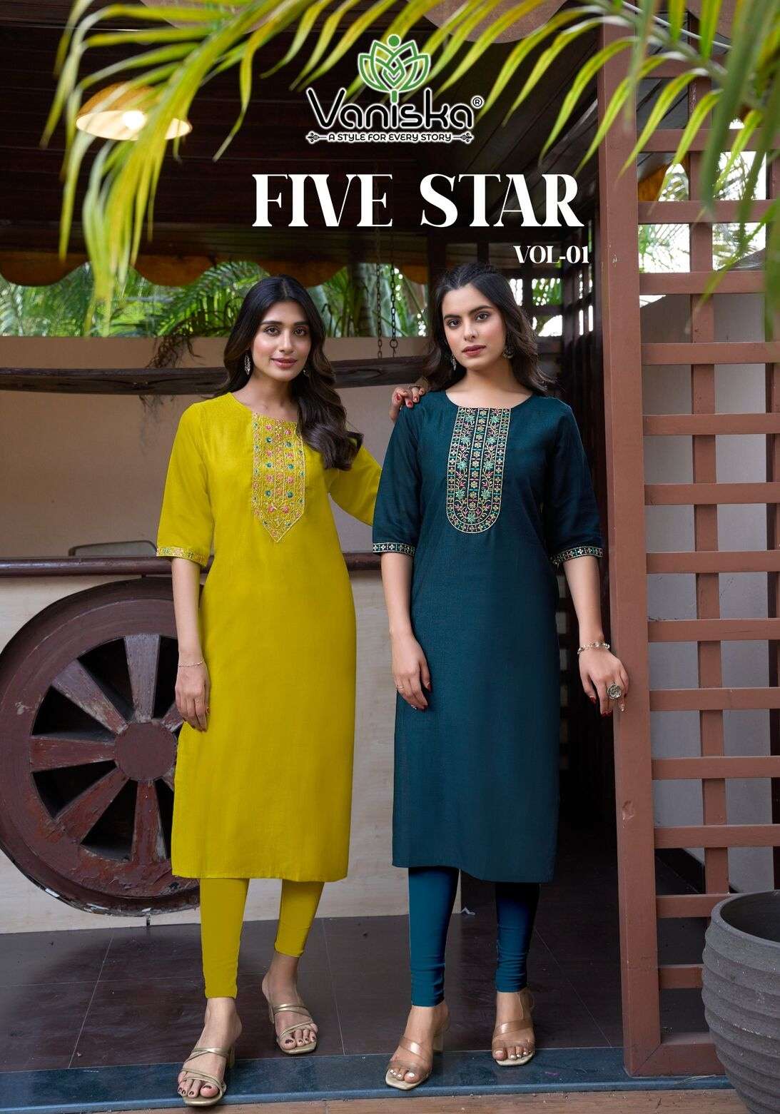 FIVE STAR VOL:-1 BY VANISKA IN VETICAN SILK WITH HEVY EMBROIDERY WORK