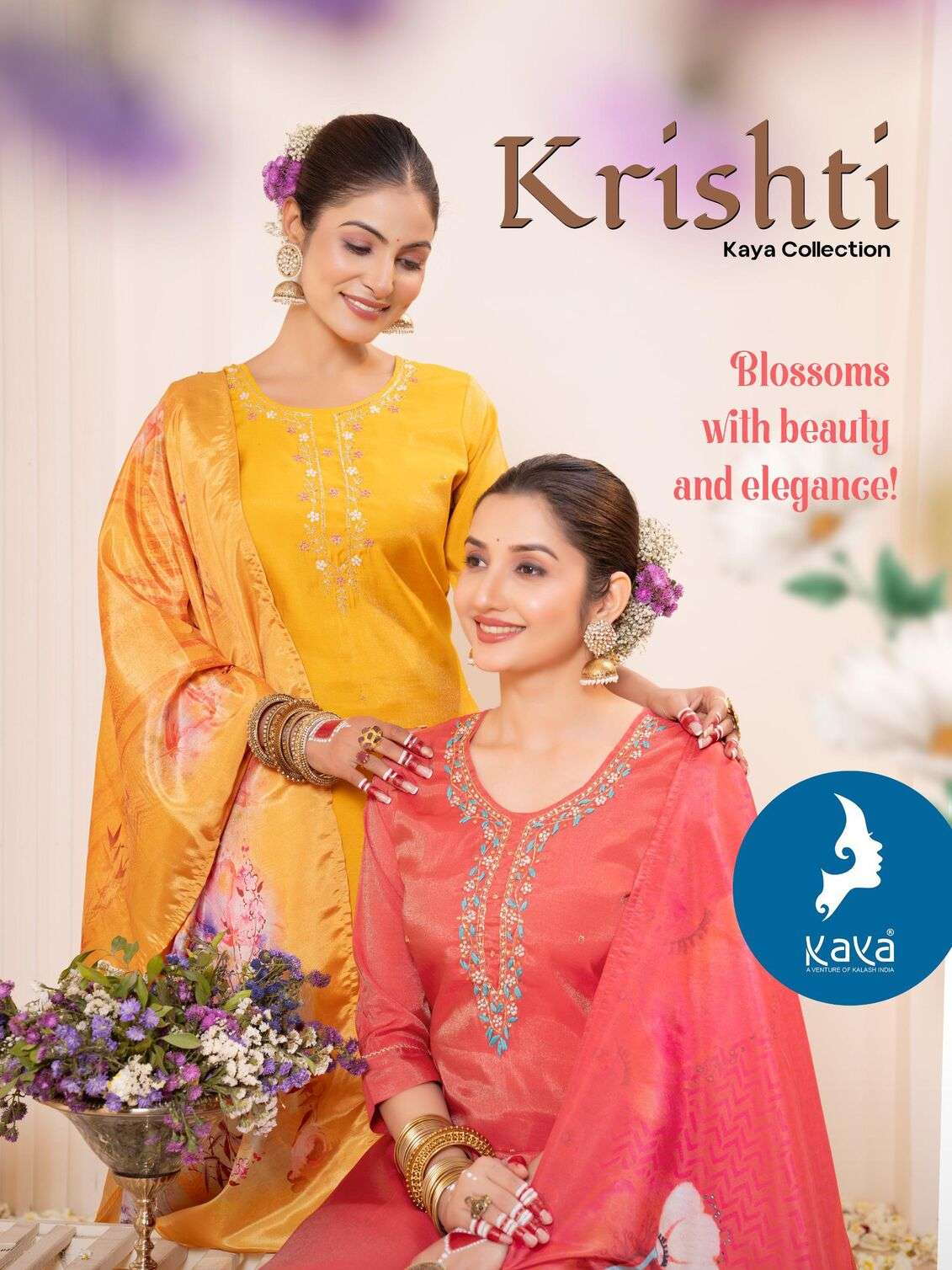 KRISHTI BY KAYA KURTI IN ROMAN SHIMMER WITH ONESIDE POCKET 