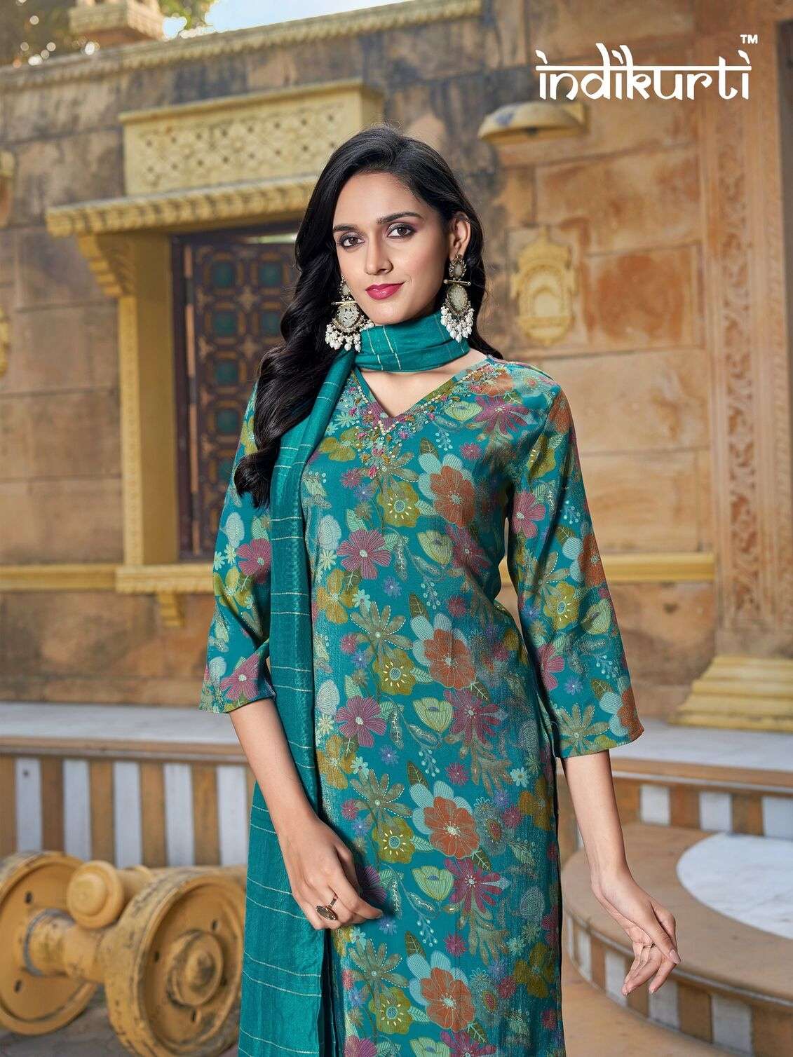 SHREYA BY INDIKURTI SHIMMER VETICAN FOIL PRINT AND PV ROMAN FOIL PRINT