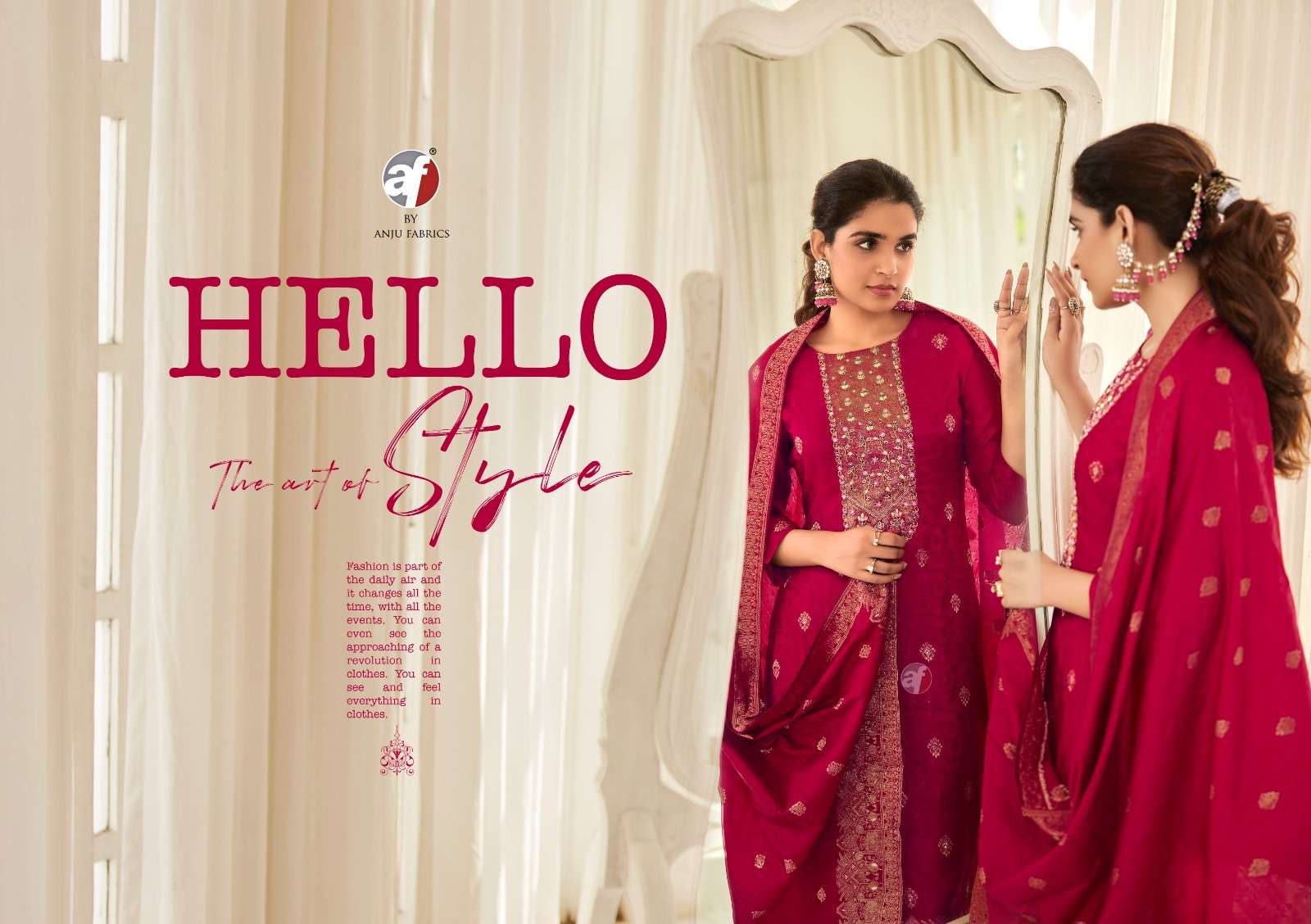 SILK AFFAIR VOL-5 BY ANJU FABRICS IN PURE DOLA SILK WITH JACQUARD 