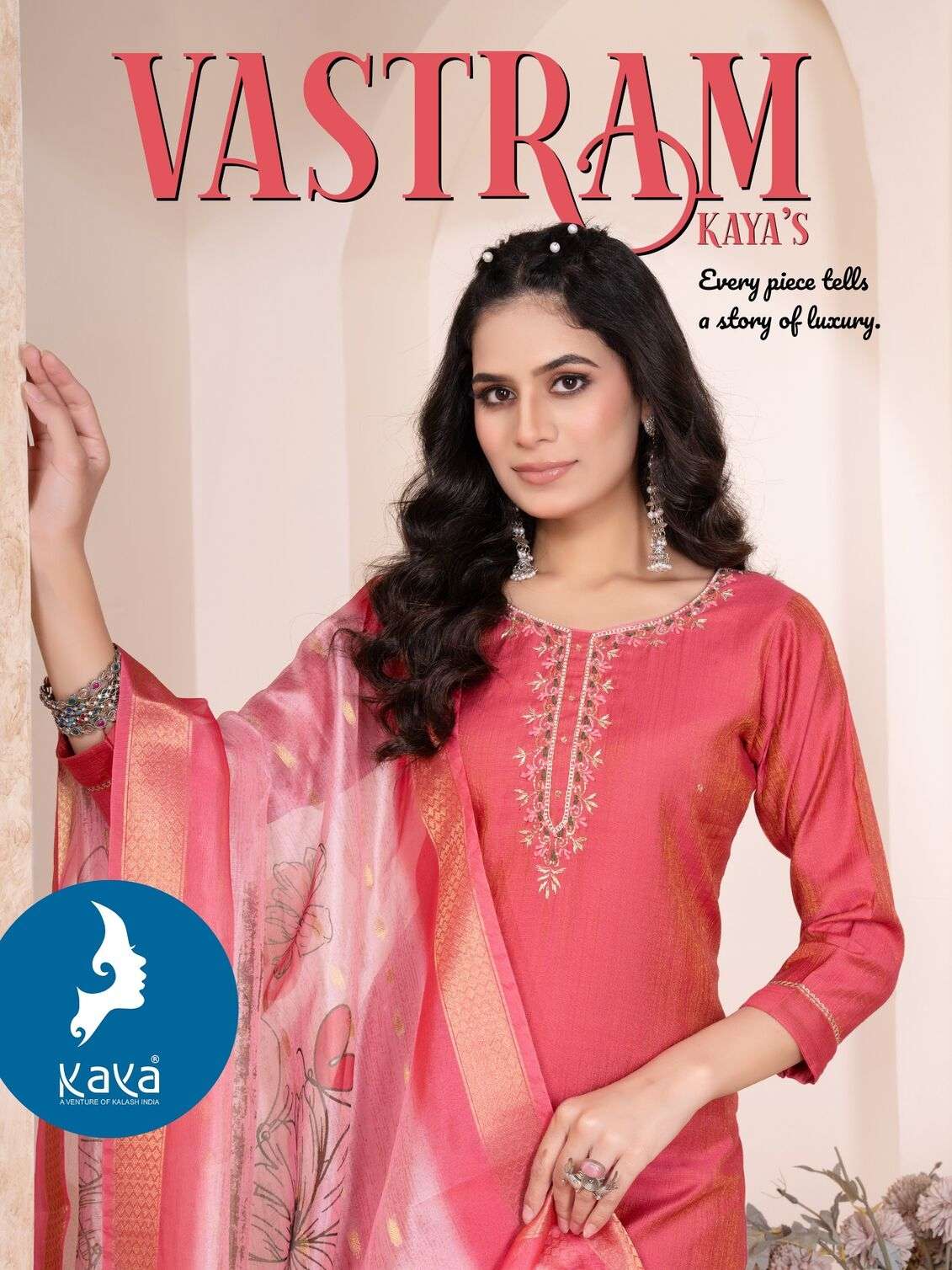 VASTRAM BY KAYA KURTI IN VERTICAN SHIMMER WITH ONESIDE POCKET