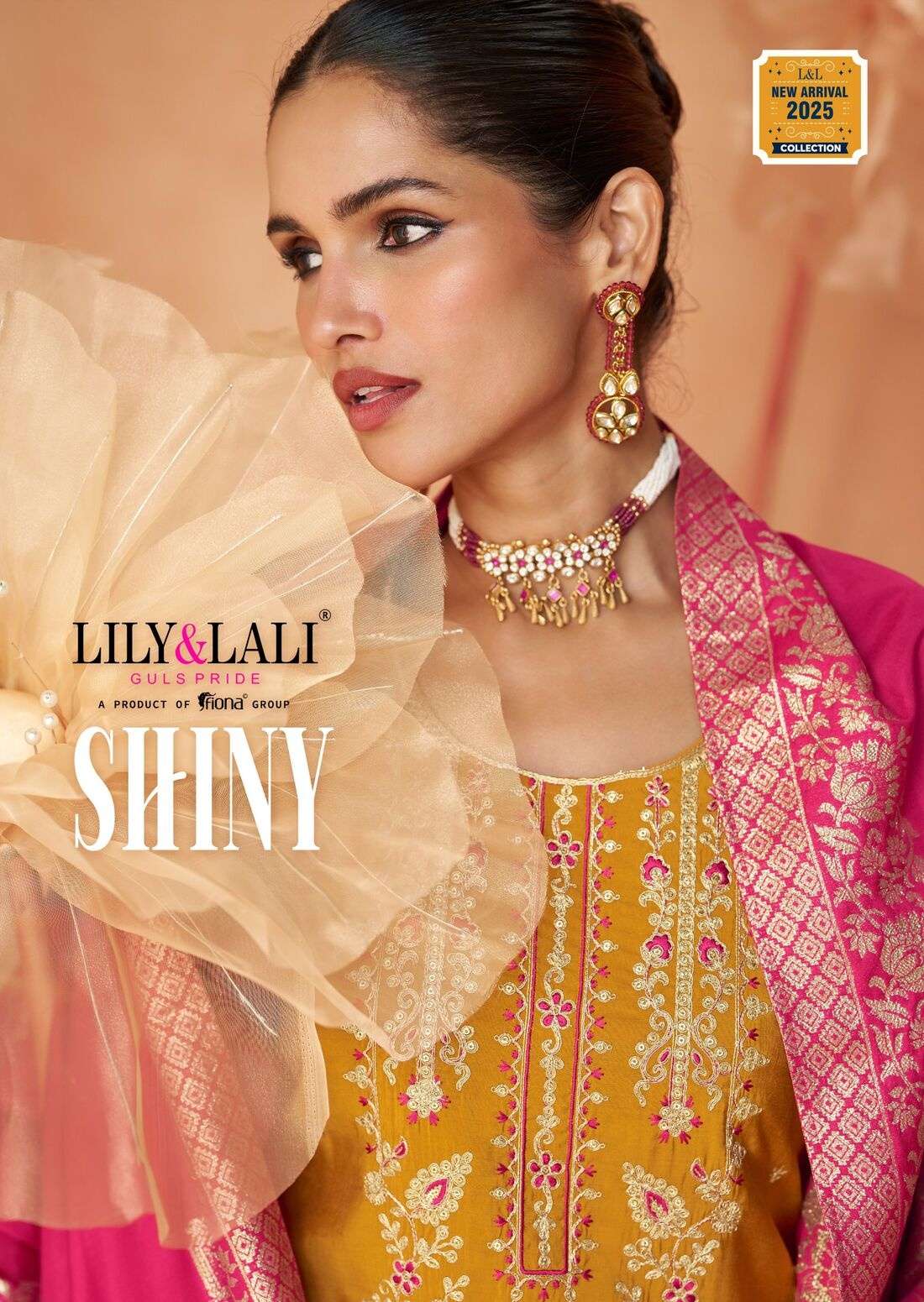 SHINY BY LILY & LALI IN VISCOUS FABRICS WITH COTTON LINING AND EMBROIDERY