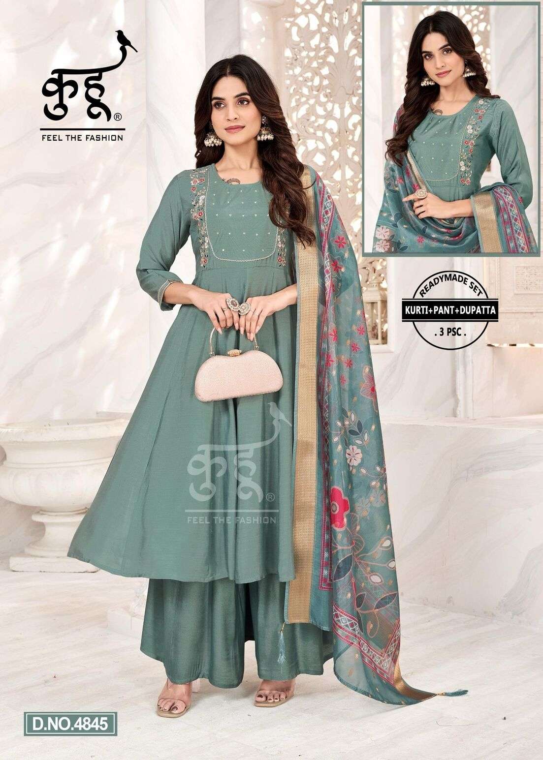 VOL-9 BY KUHOO IN FANCY FABRIC WITH INAR ATTACH 