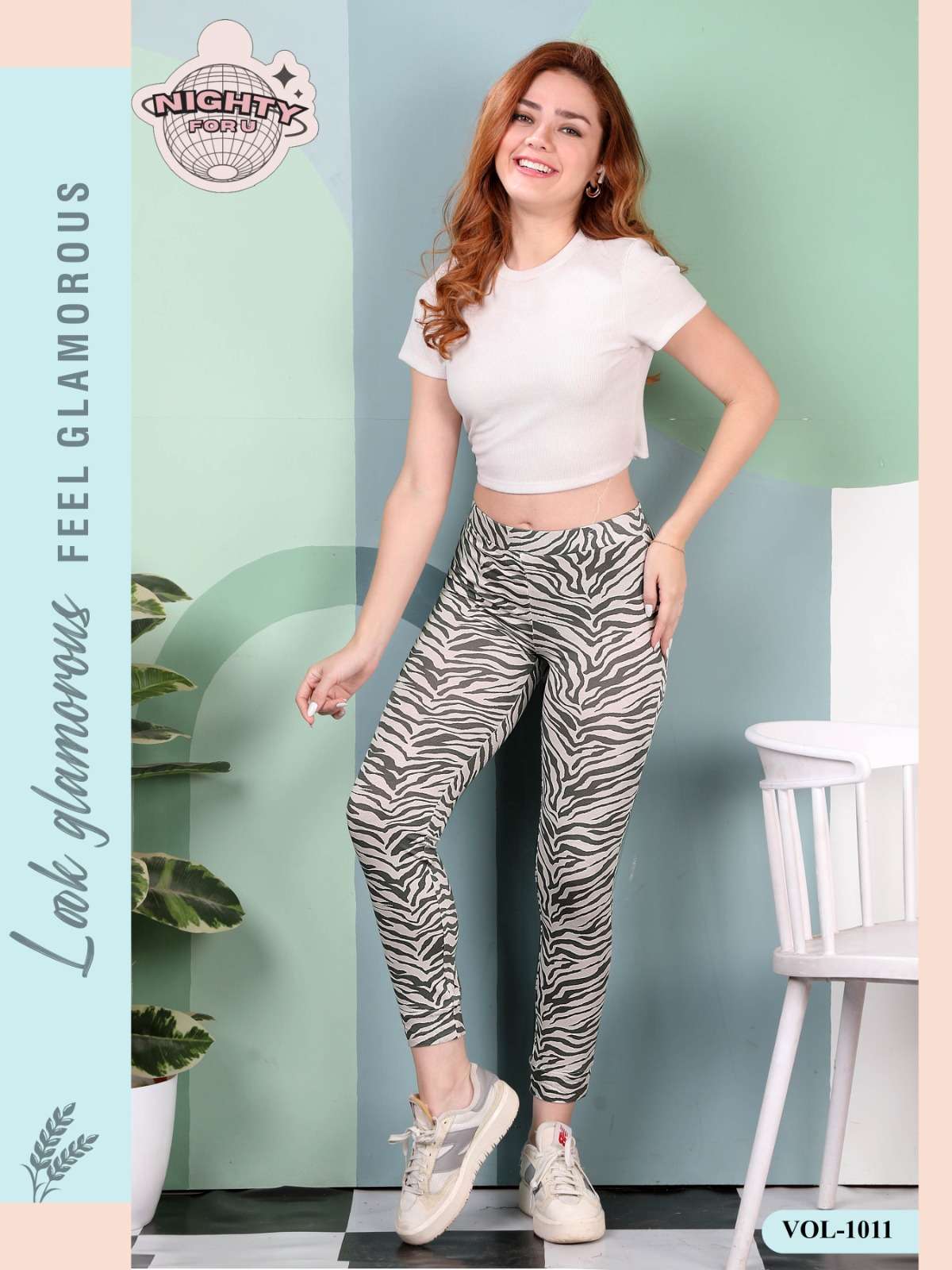 VOL :- 1011 BY NIGHTY FOR U IN LYCRA PRINTED PAJAMAS NIGHT SUIT 