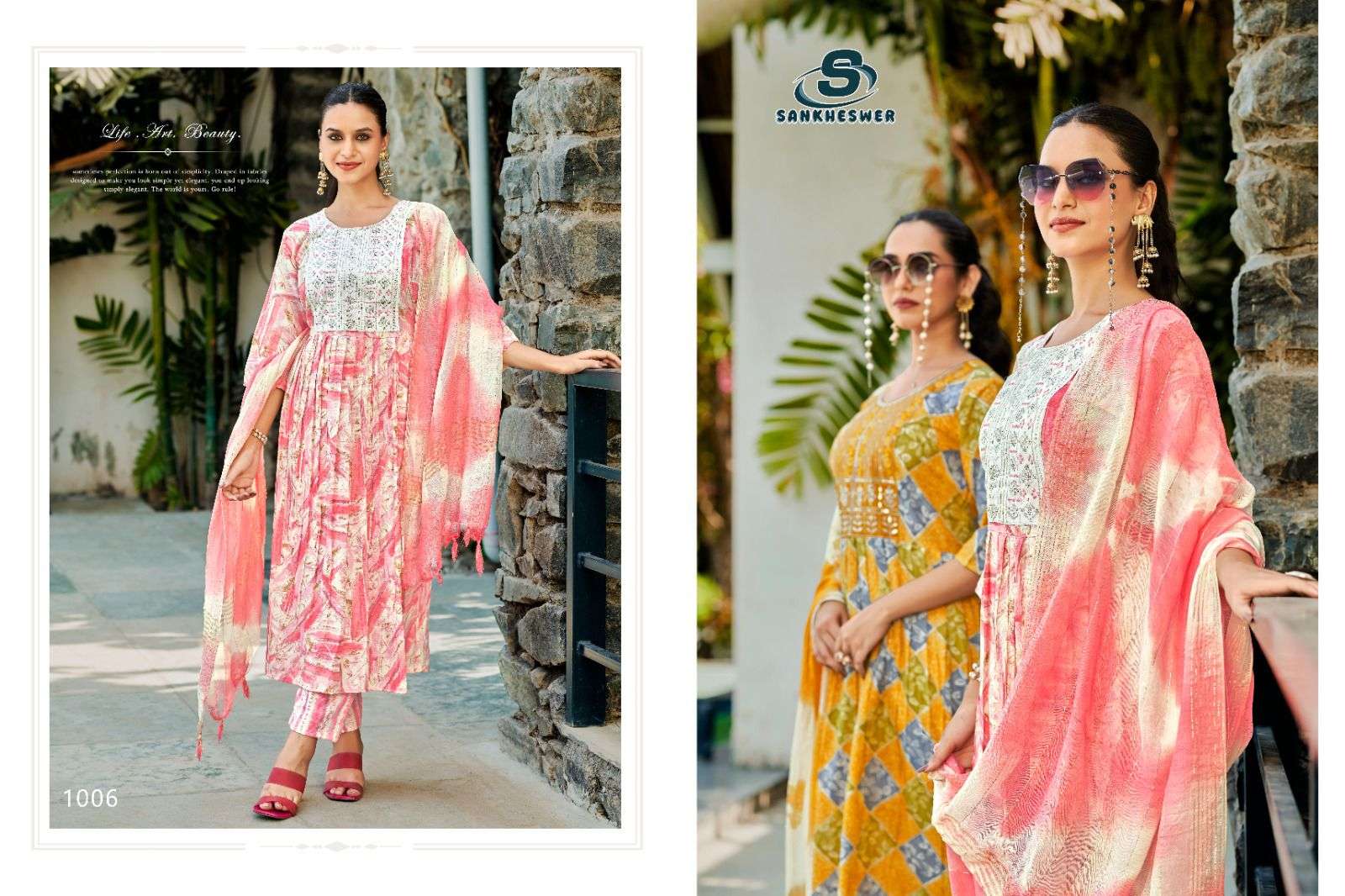 AASHIQUI GOLD VOL-1 BY SANKHESWER IN CAPSULE PRINT WITH NECK WORK COLLECTION 