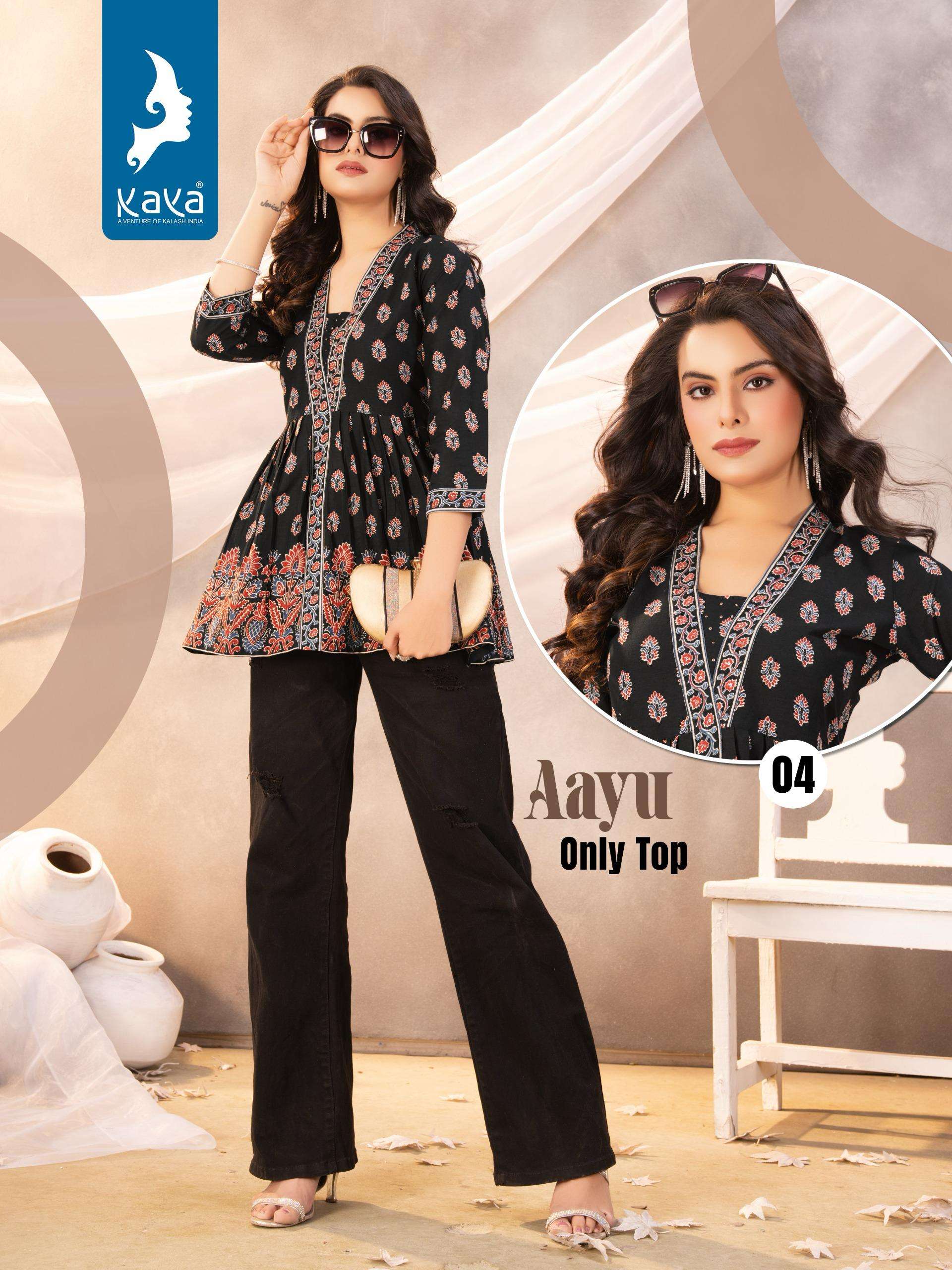 AAYU BY KAYA KURTI IN COTTON PRINT SHORT TOP CONCEPTS WITH BEST DESIGNS 