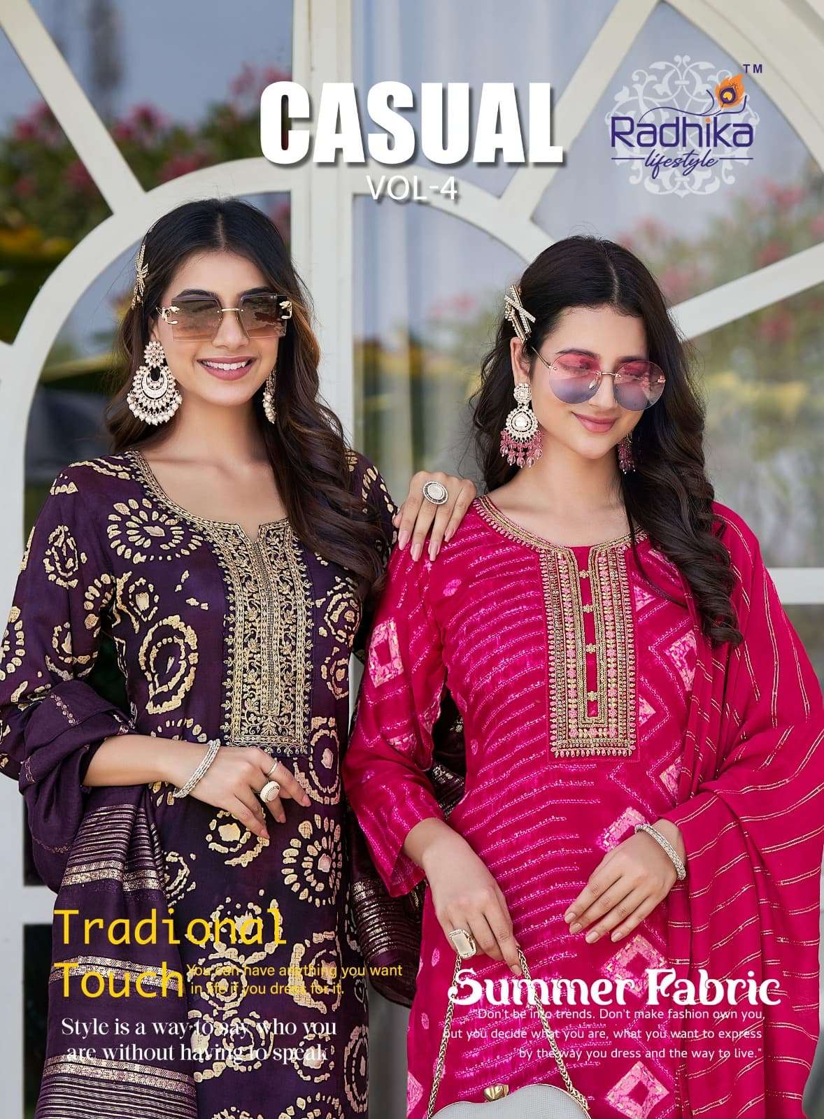 CASUAL VOL 4 BY RADHIKA LIFE STYLE IN HEAVY RAYON FOIL PRINT WITH EMBROIDERY WORK