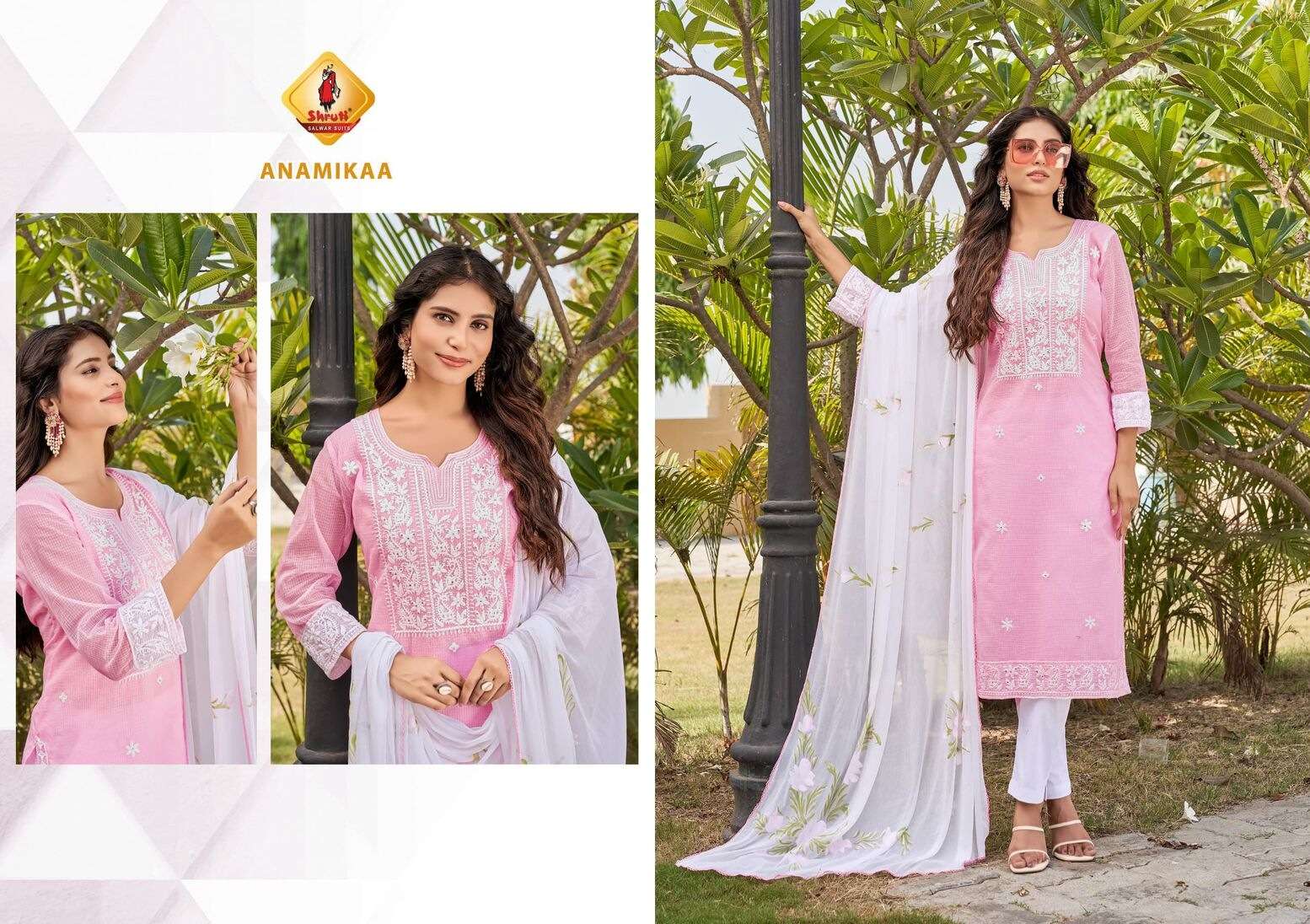 CHILL VOL-10 BY SHRUTI SUIT IN PURE SUPER NET ELEGANT KURTI PANT WITH HAND-PAINTED DUPATTA