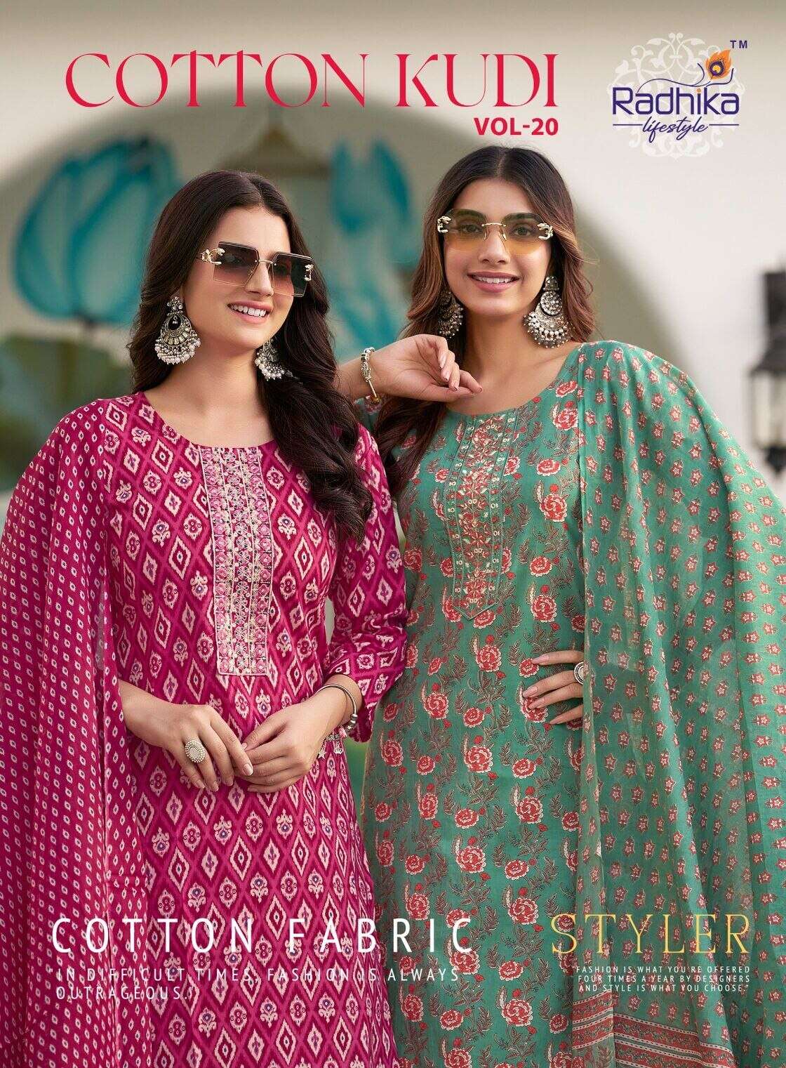 COTTON KUDI VOL-20 BY RADHIKA LIFE STYLE IN PURE COTTON KURTI WITH PANT& DUPPATTA